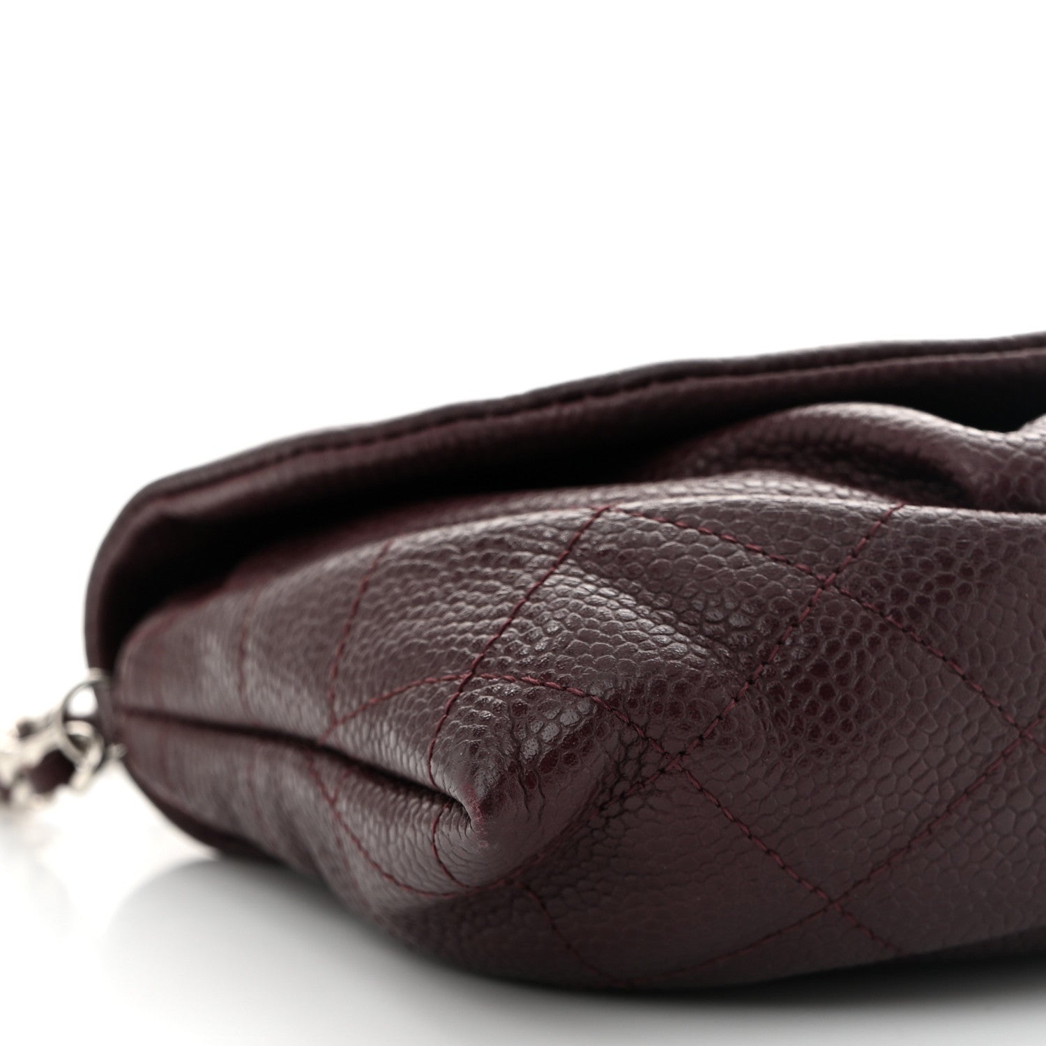 Caviar Half Moon Wallet On Chain WOC Bordeaux