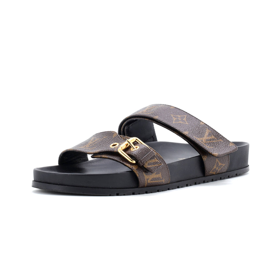 Women's Bom Dia Flat Mules Monogram Canvas