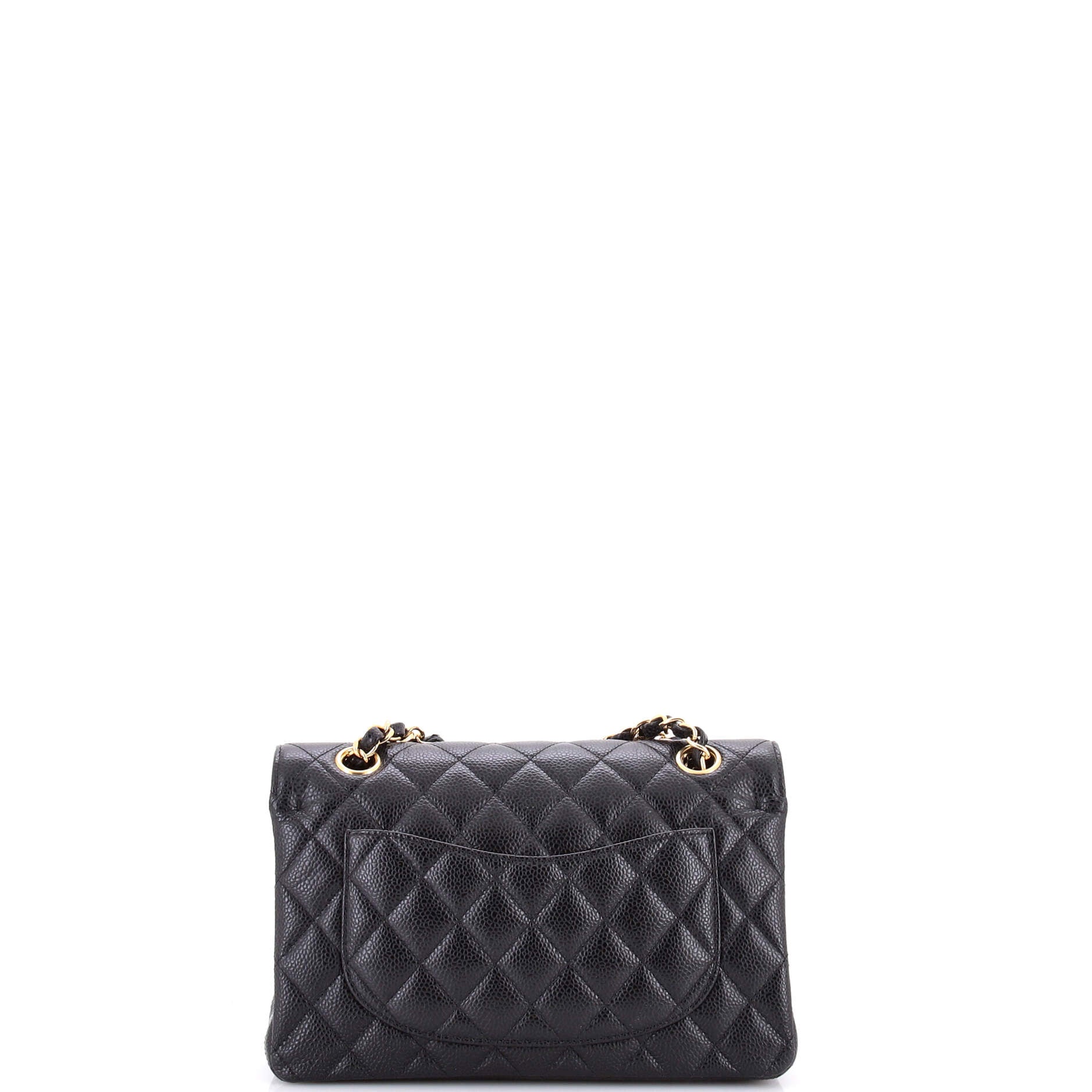 Classic Double Flap Bag Quilted Caviar Small