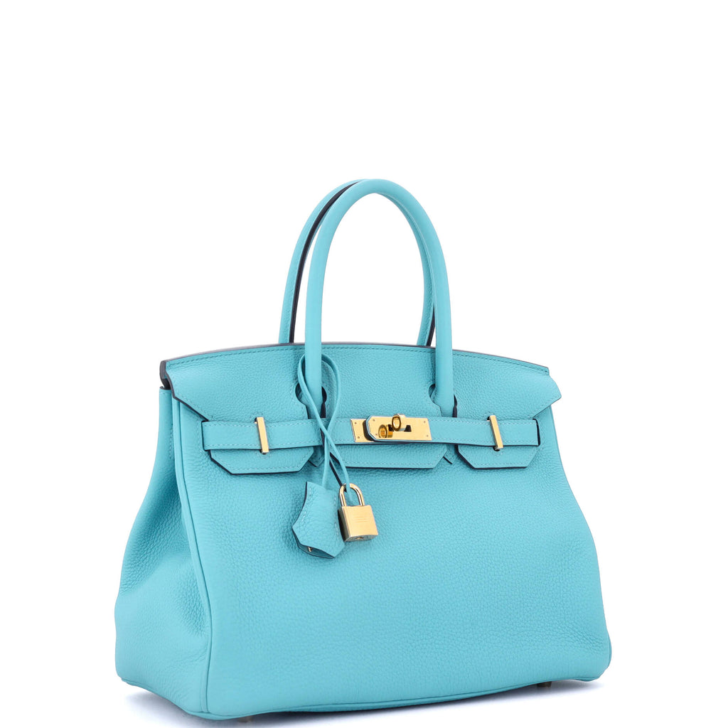 Birkin Handbag Bleu Du Nord Togo with Gold Hardware 30