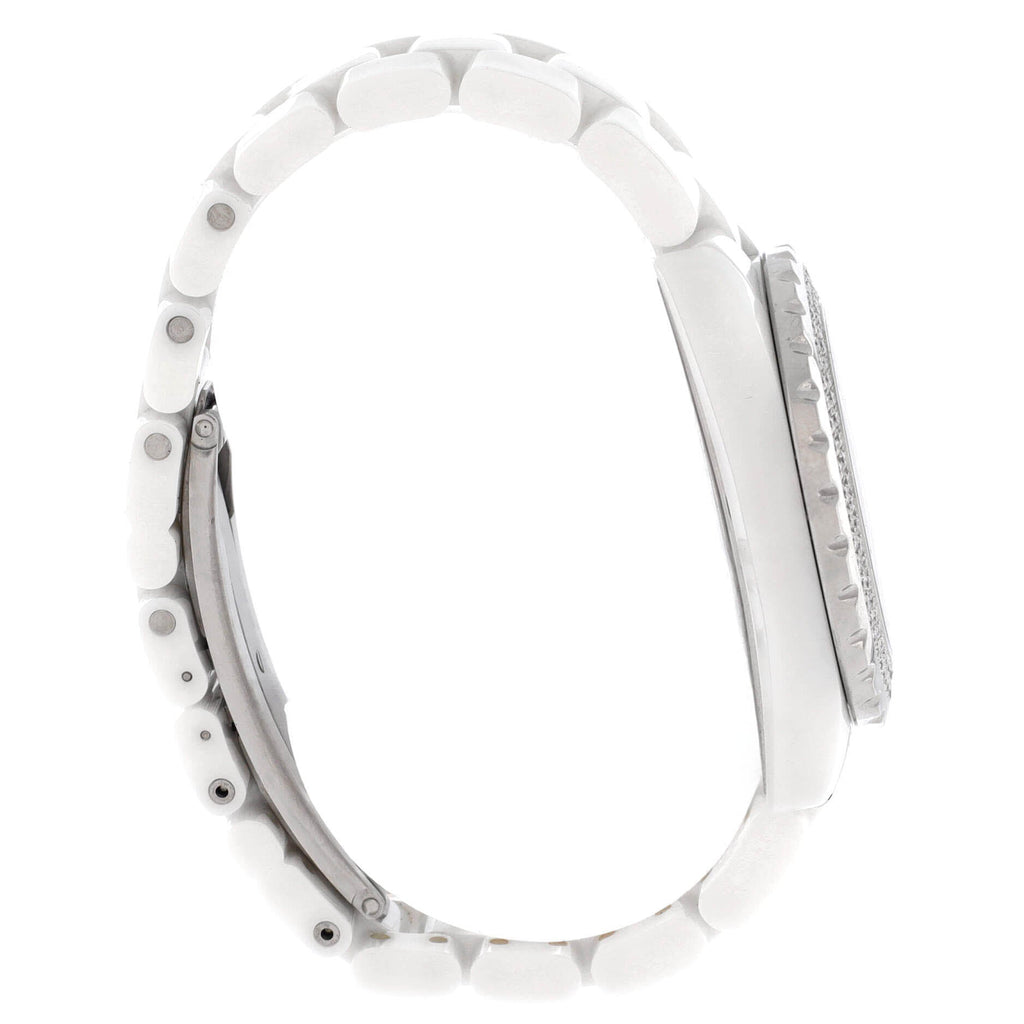 J12 Automatic Watch Ceramic and Stainless Steel with Diamond Bezel 38