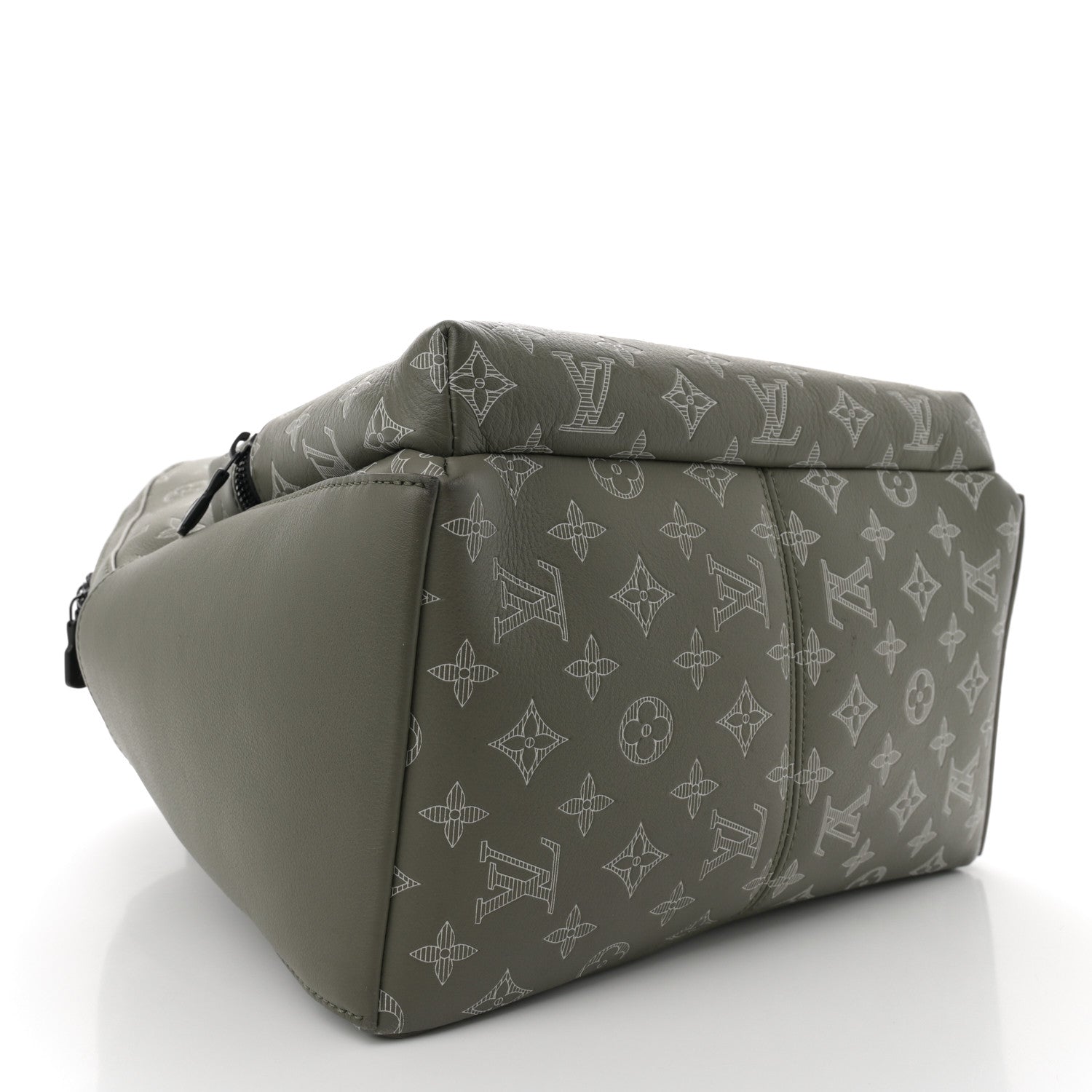 Calfskin Monogram Shadow Discovery Backpack PM Olive Green
