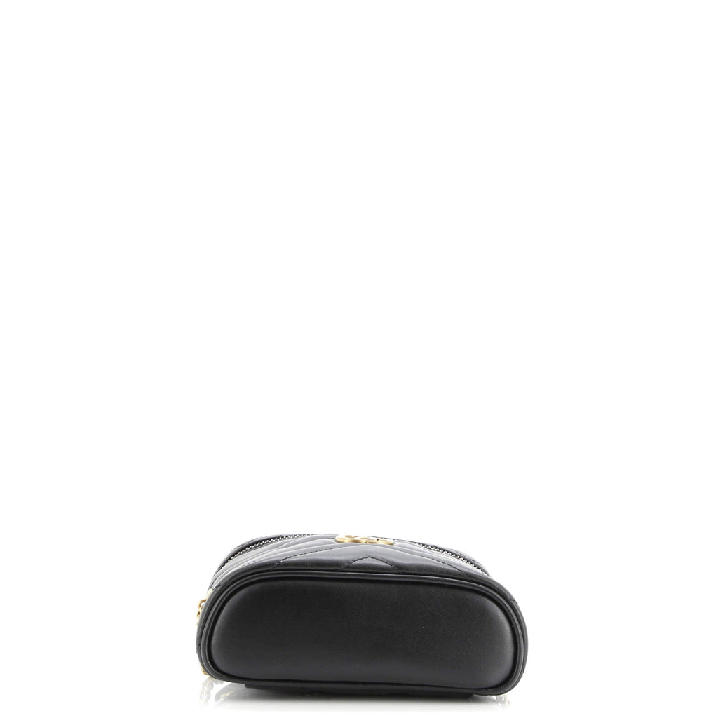 GG Marmont Top Handle Vanity Chain Bag Matelasse Leather Mini