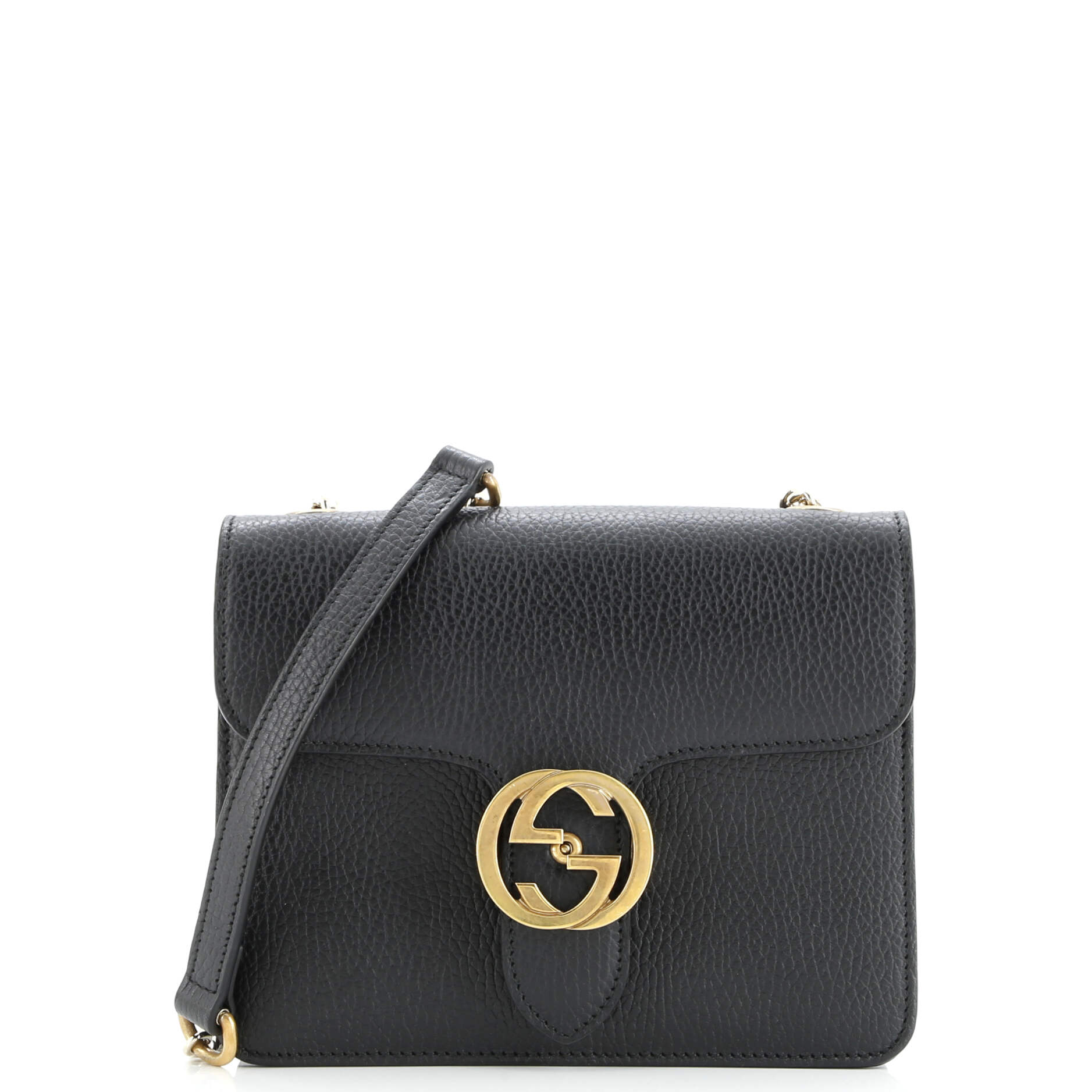 Interlocking Shoulder Bag Leather Small