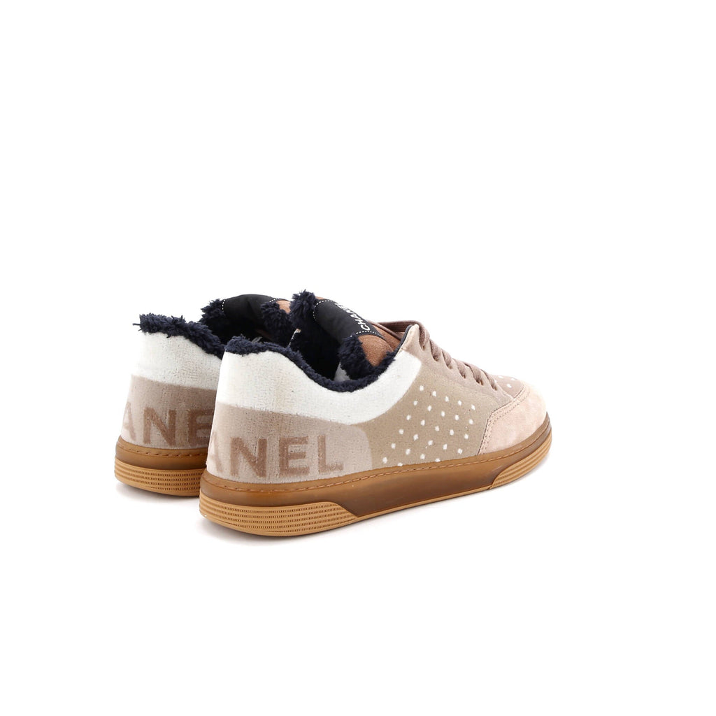 Women's Logo Low-Top Sneakers Suede and Shearling