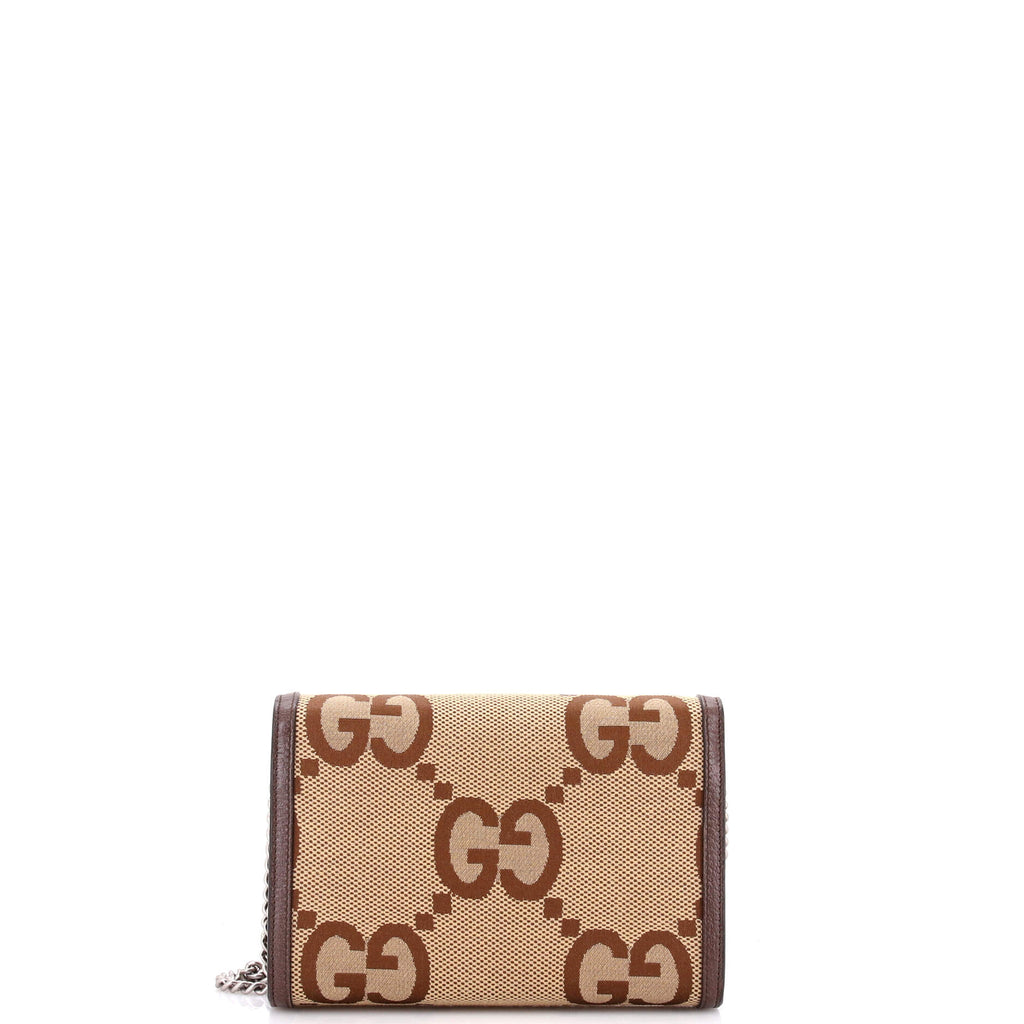 Dionysus Chain Wallet Jumbo GG Canvas Small
