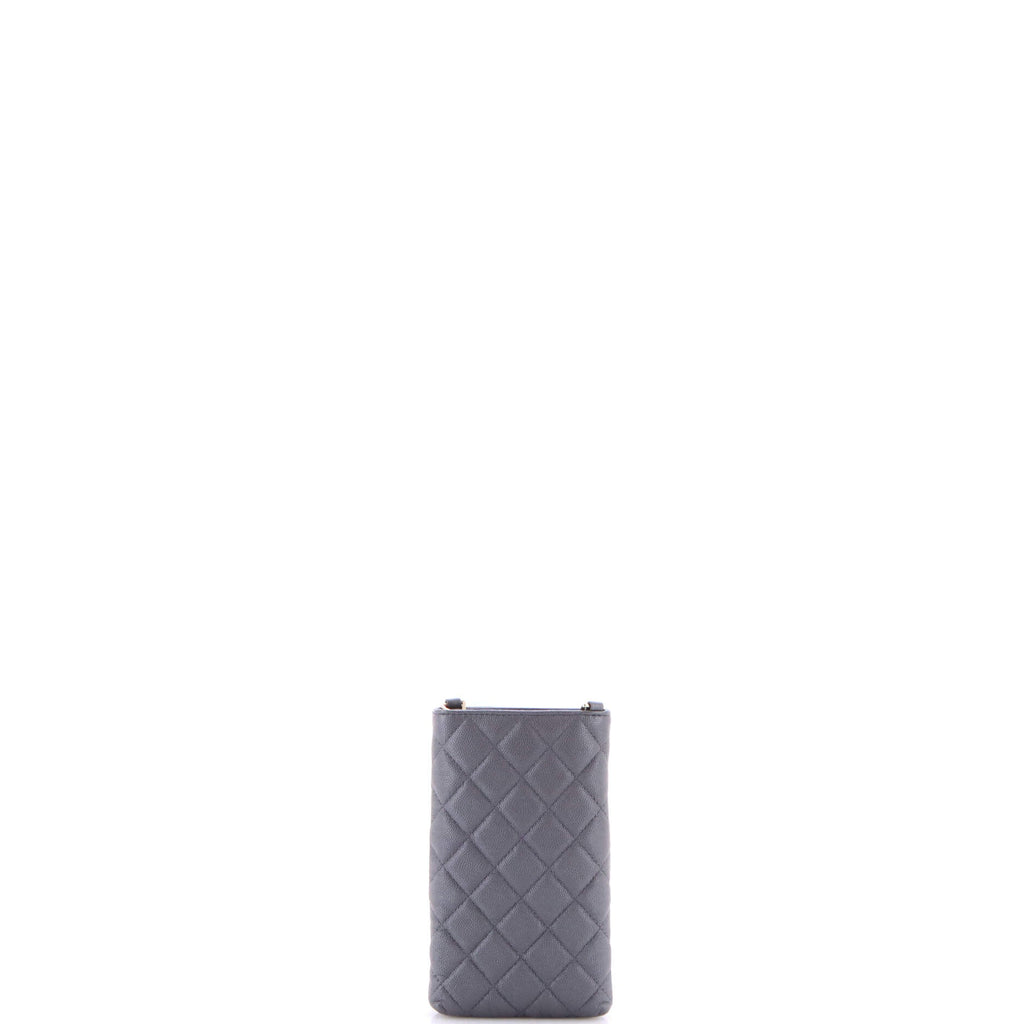 French New Wave Phone Holder Crossbody Bag Quilted Caviar