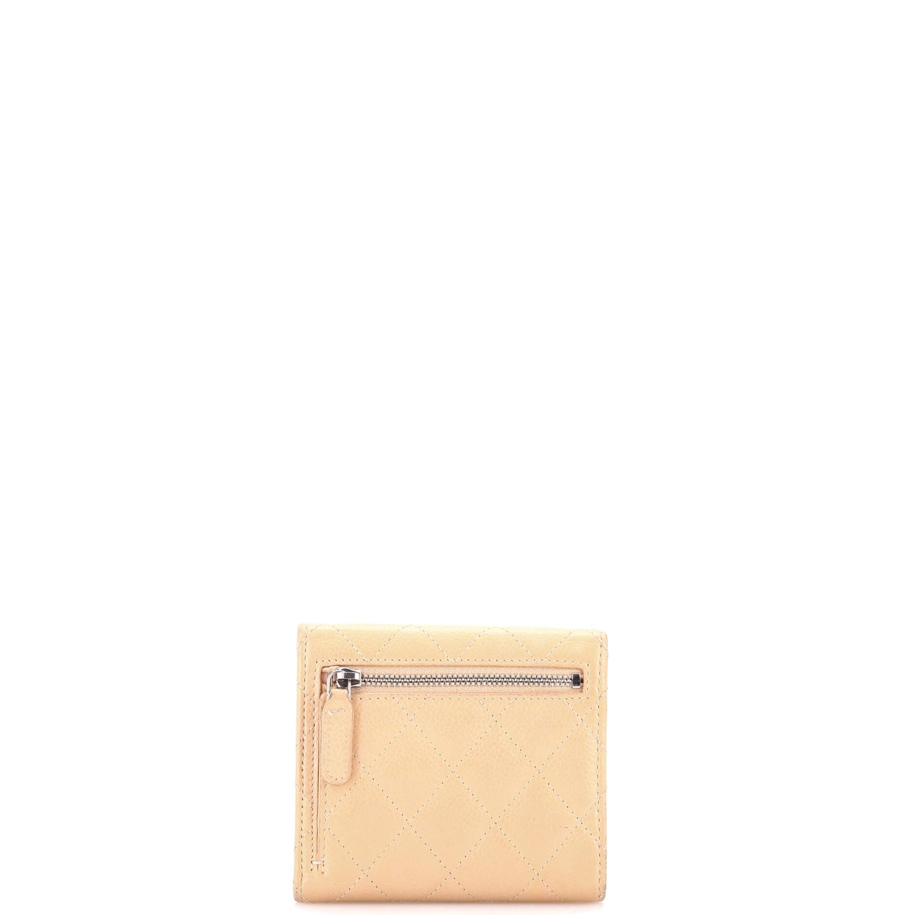 CC Compact Classic Flap Wallet Quilted Caviar