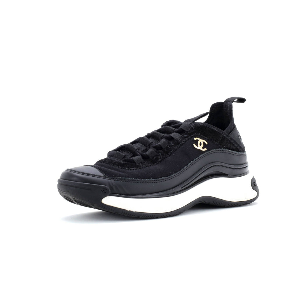 Women's CC Cap Toe Logo Sneakers Suede and Mixed Fibers