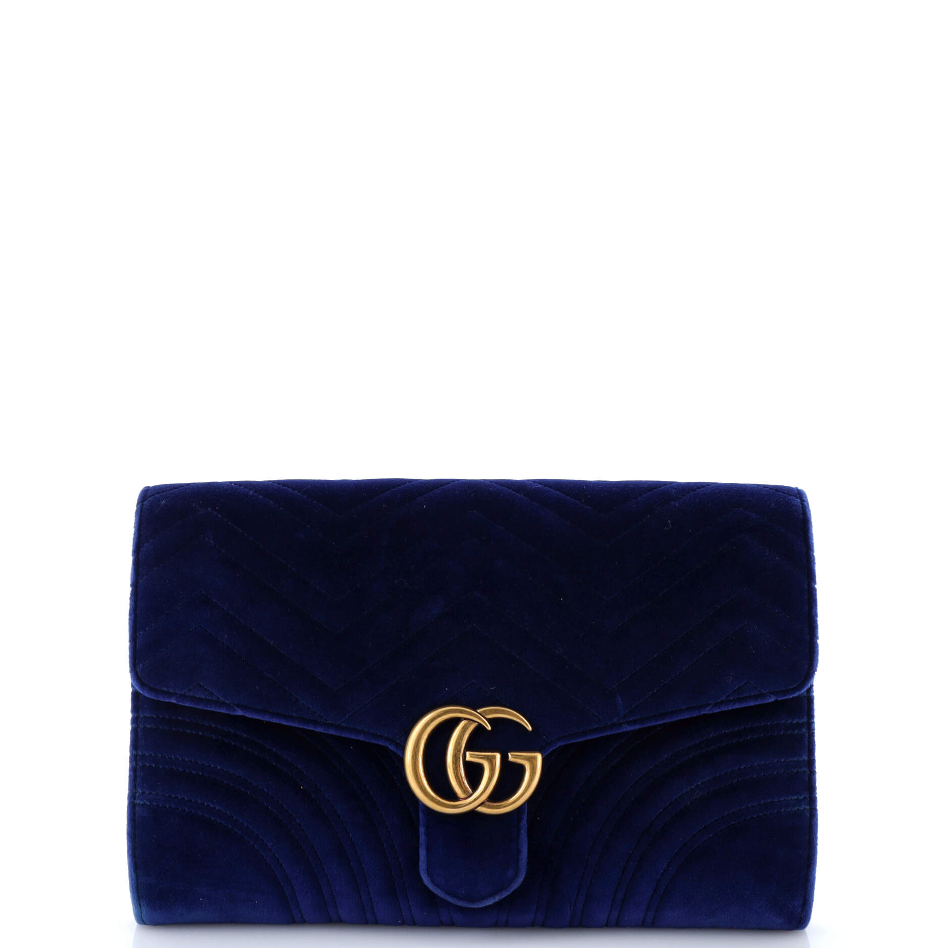 GG Marmont Flap Clutch Matelasse Velvet