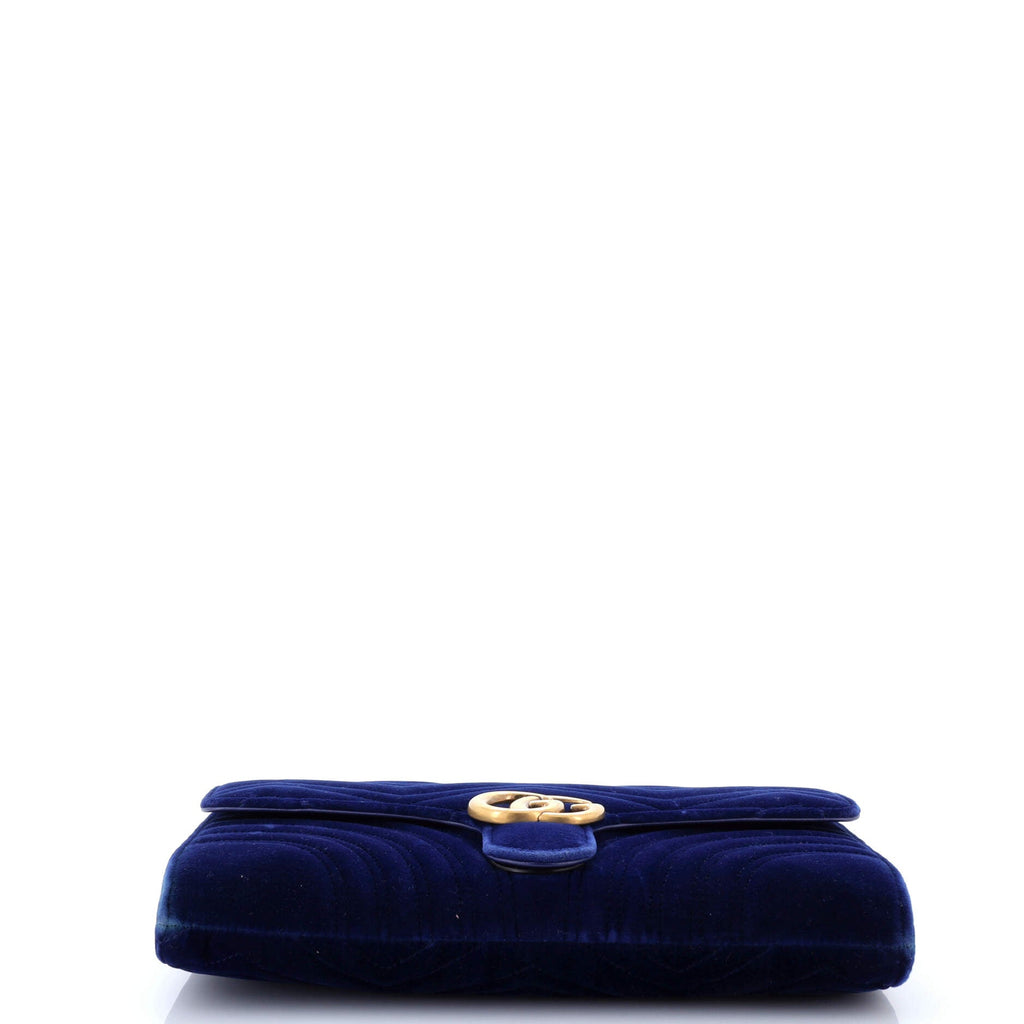 GG Marmont Flap Clutch Matelasse Velvet