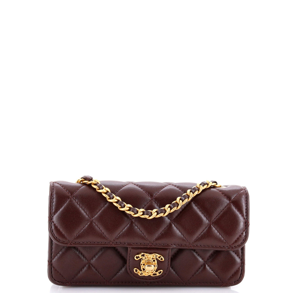 Logo CC Flap Bag Quilted Lambskin Extra Mini