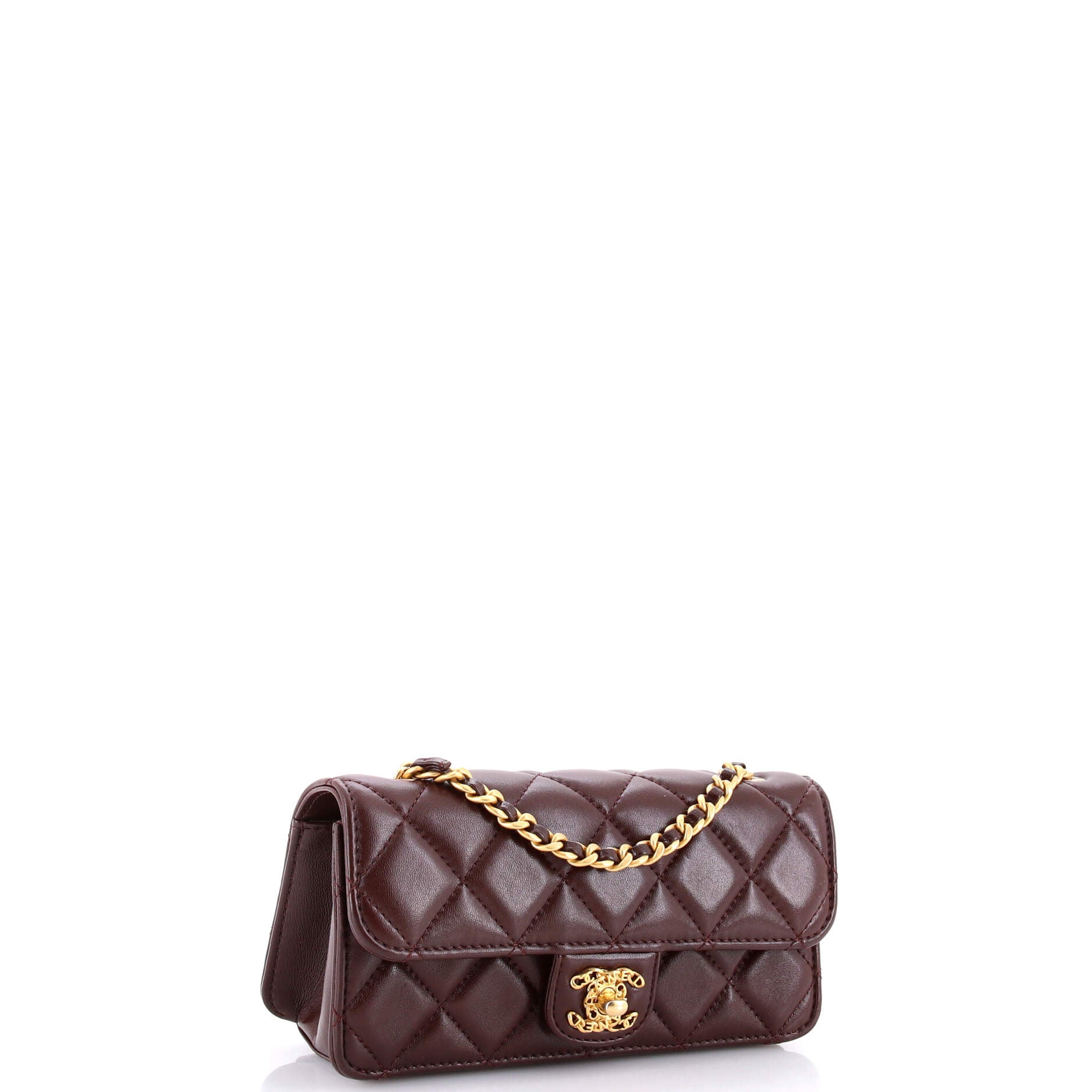 Logo CC Flap Bag Quilted Lambskin Extra Mini