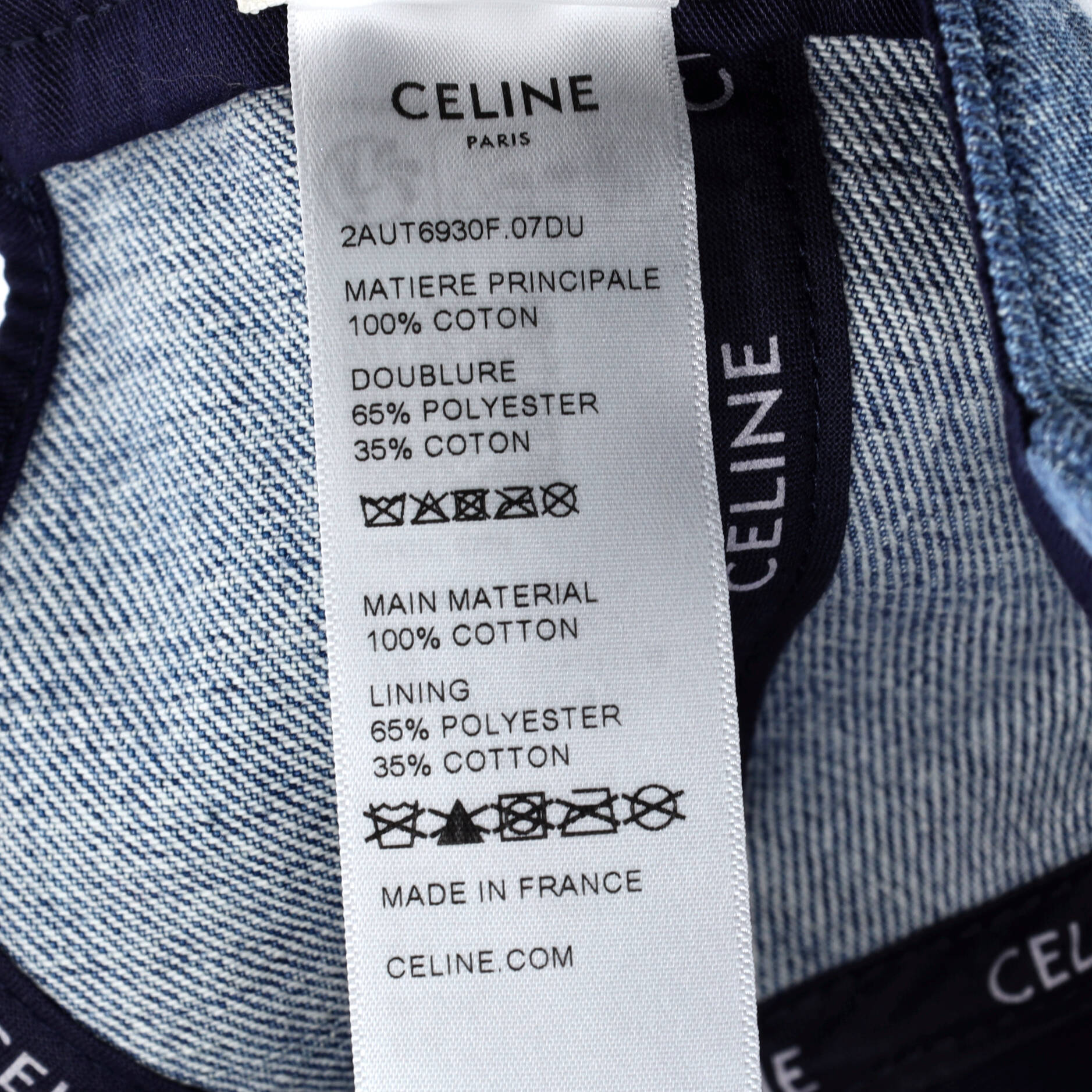 Triomphe Baseball Cap Denim Medium