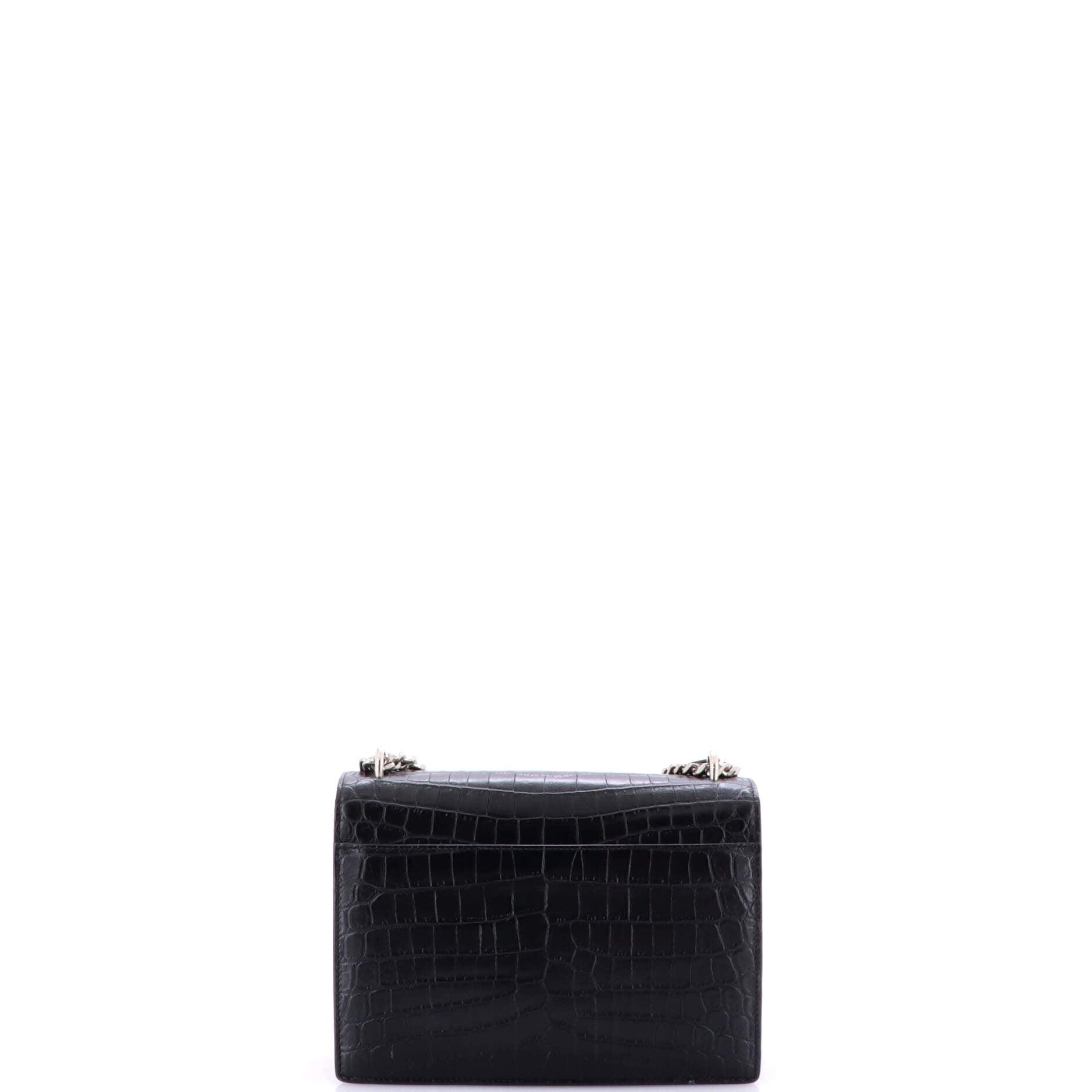 Sunset Crossbody Bag Crocodile Embossed Leather Medium