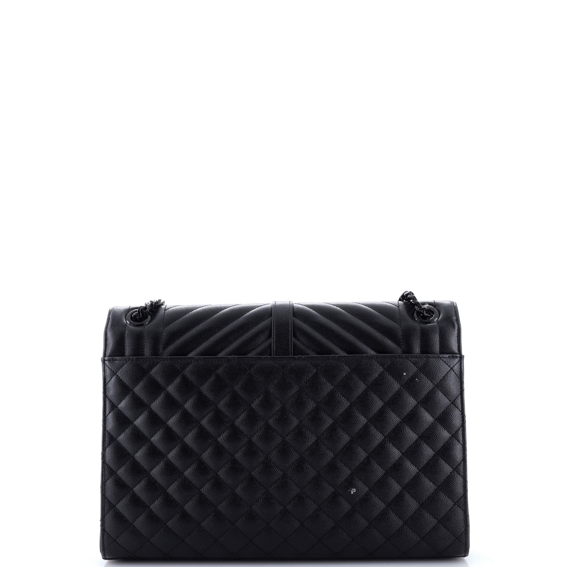 Classic Monogram Envelope Satchel Mixed Matelasse Leather Large