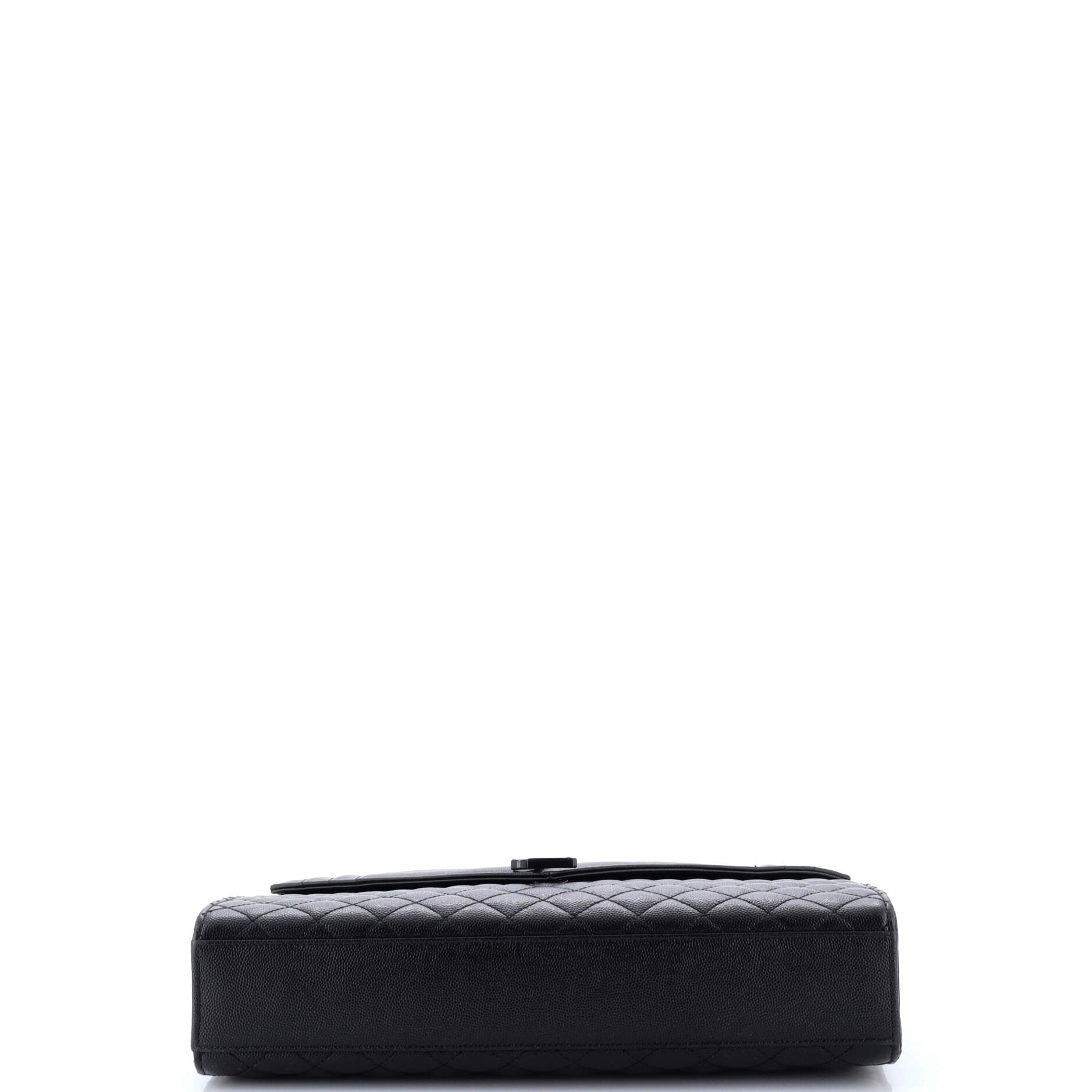 Classic Monogram Envelope Satchel Mixed Matelasse Leather Large