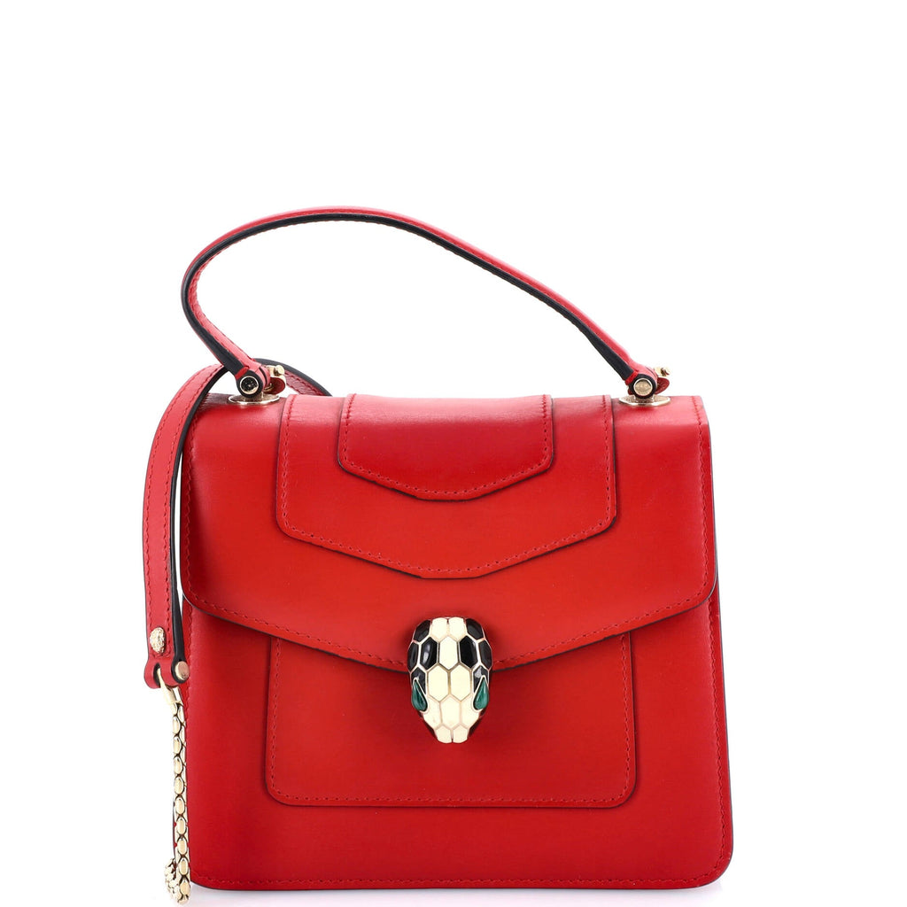 Serpenti Forever Top Handle Bag Leather Small