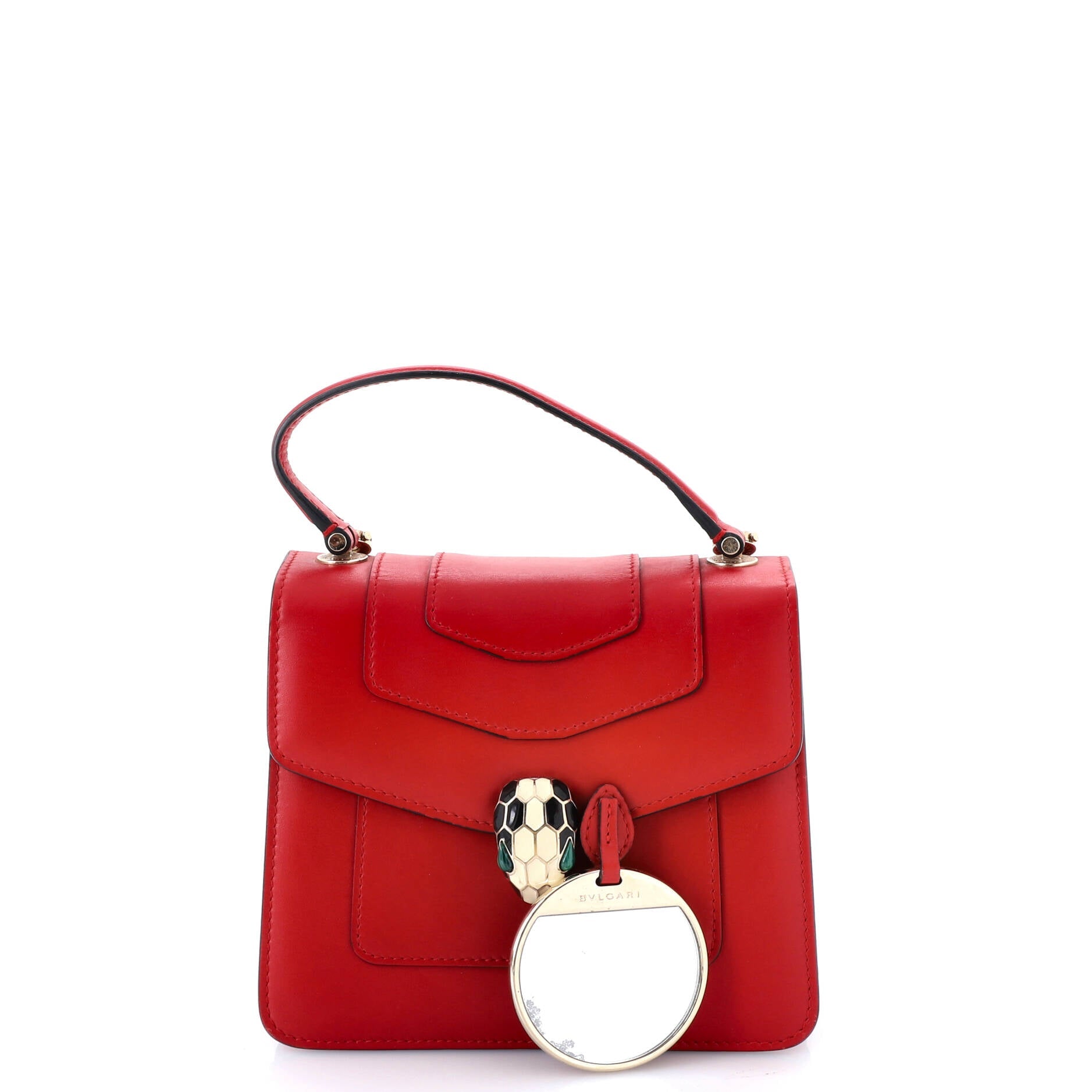 Serpenti Forever Top Handle Bag Leather Small
