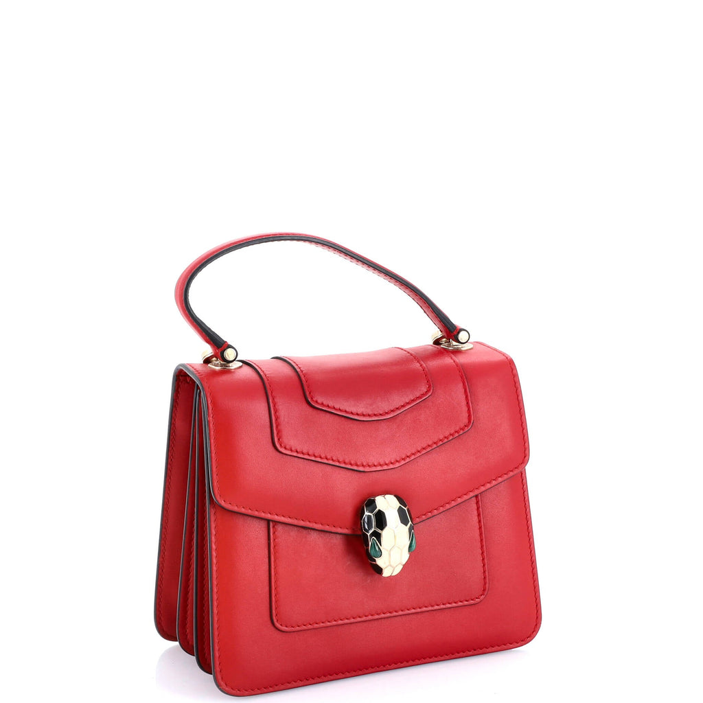 Serpenti Forever Top Handle Bag Leather Small