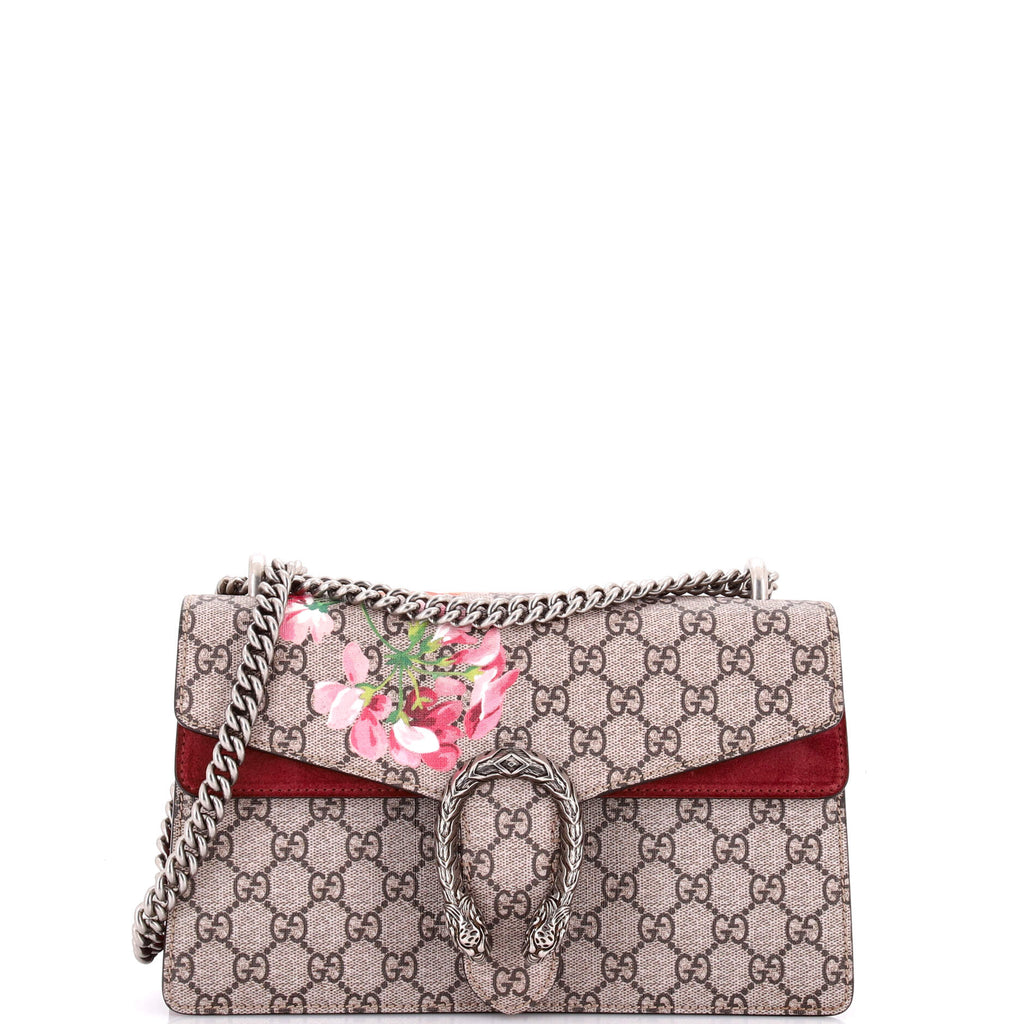 Dionysus Bag Blooms Print GG Coated Canvas Small