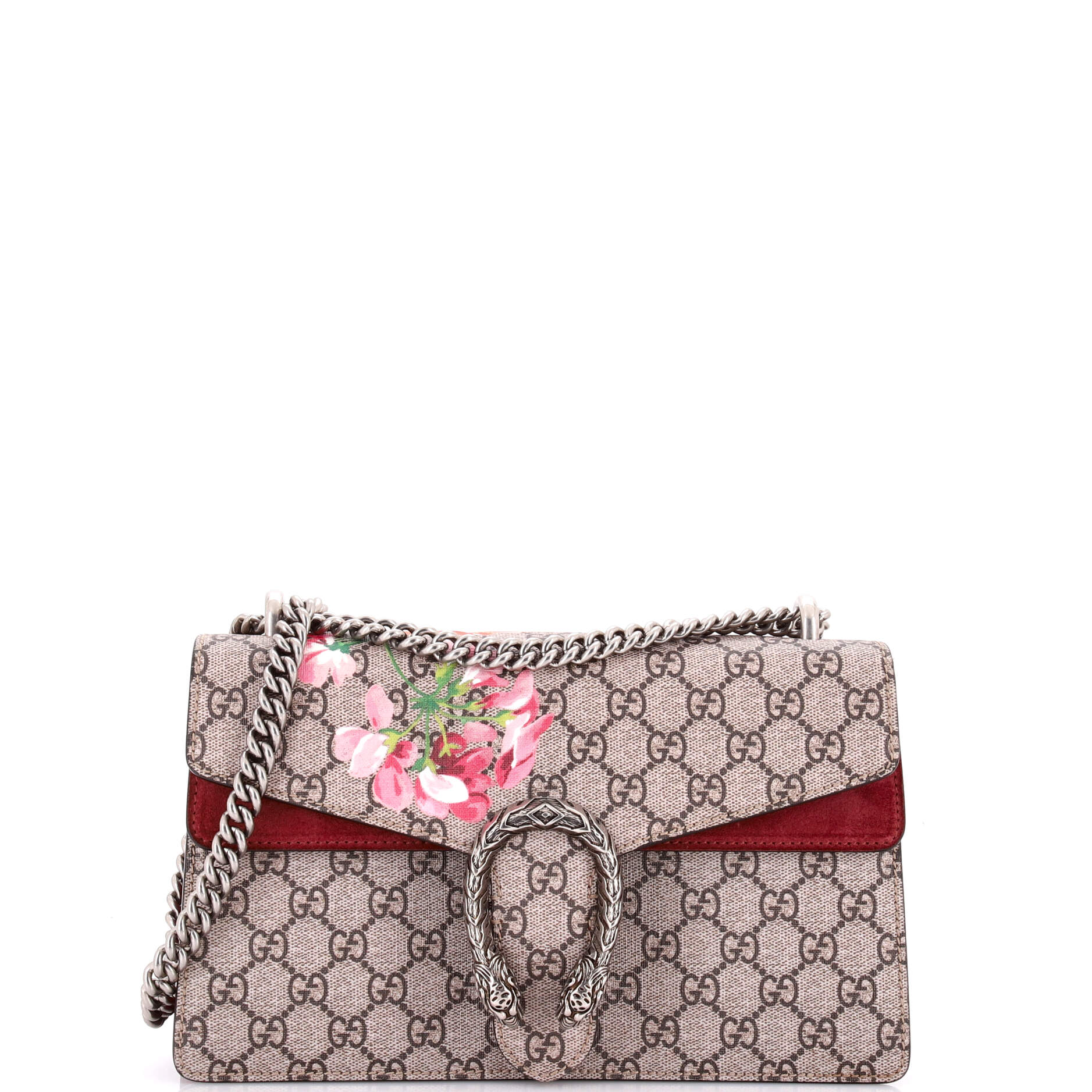 Dionysus Bag Blooms Print GG Coated Canvas Small