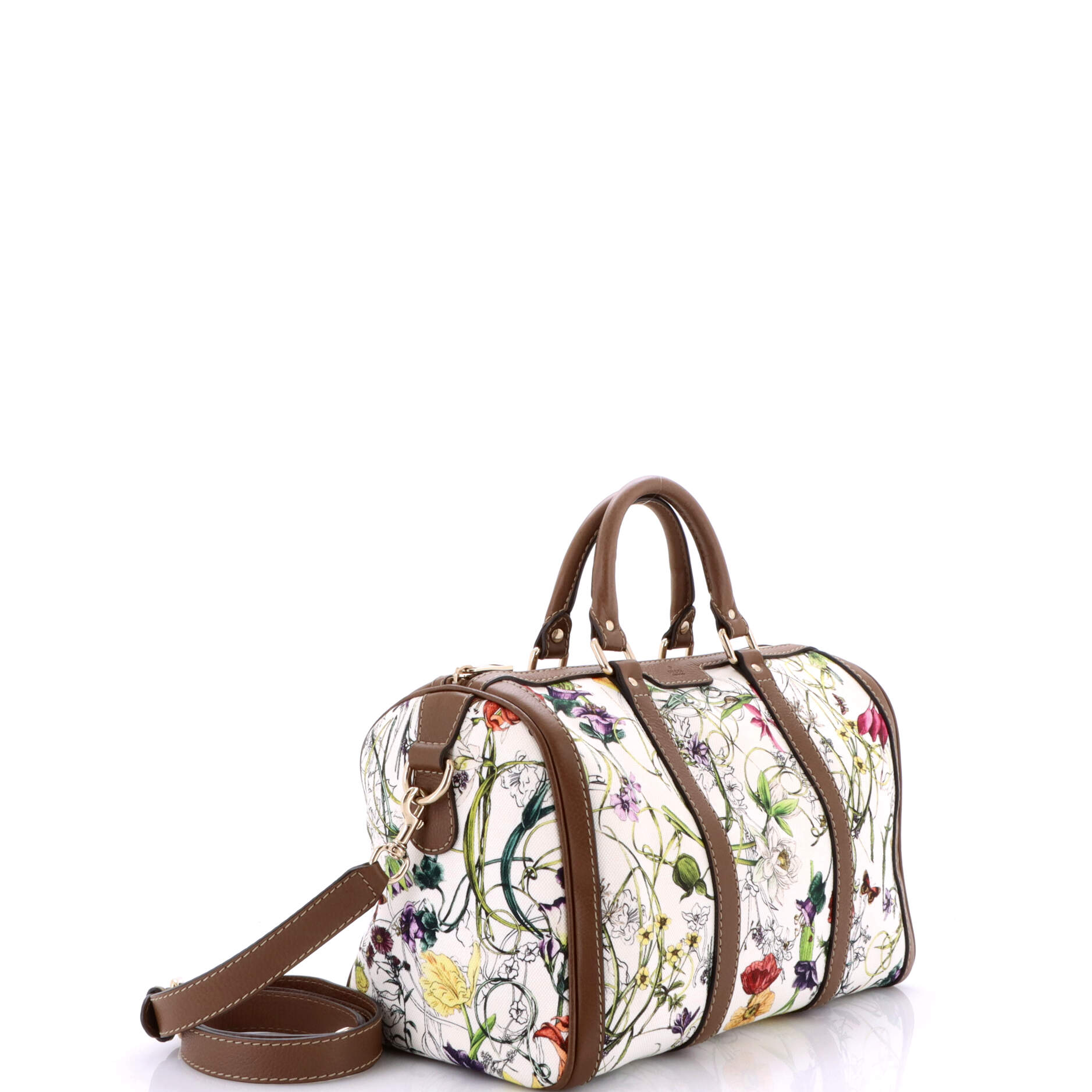 Convertible Joy Boston Bag Flora Canvas Medium