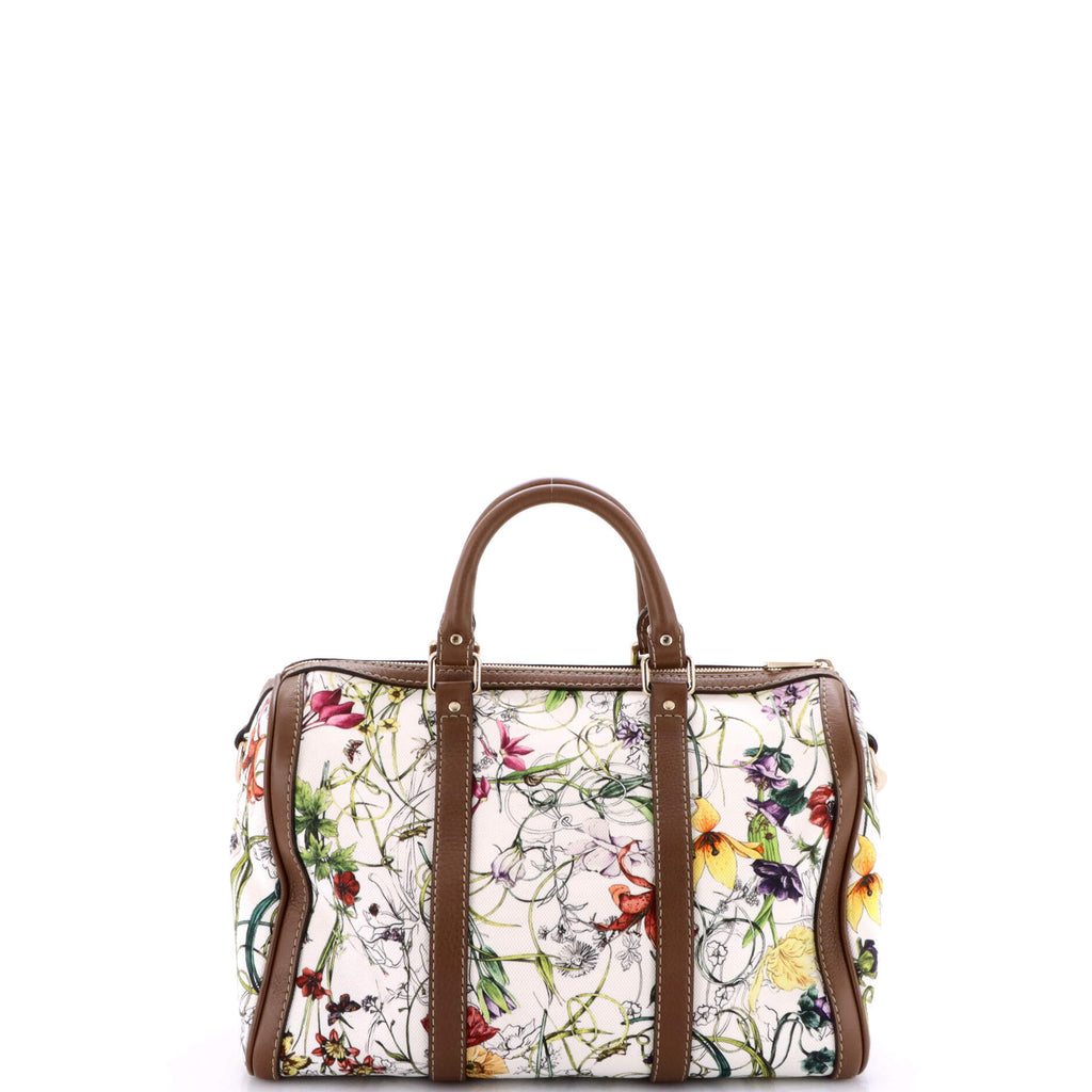 Convertible Joy Boston Bag Flora Canvas Medium