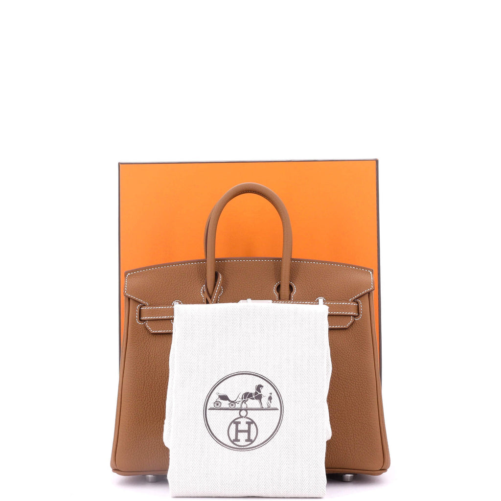 Birkin Handbag Gold Togo with Palladium Hardware 25