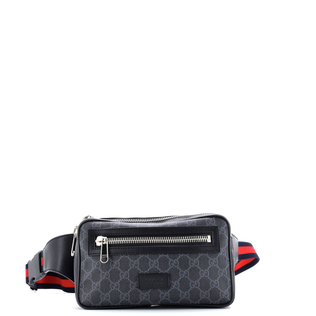 Soft Zip Belt Bag GG Coated Canvas Small