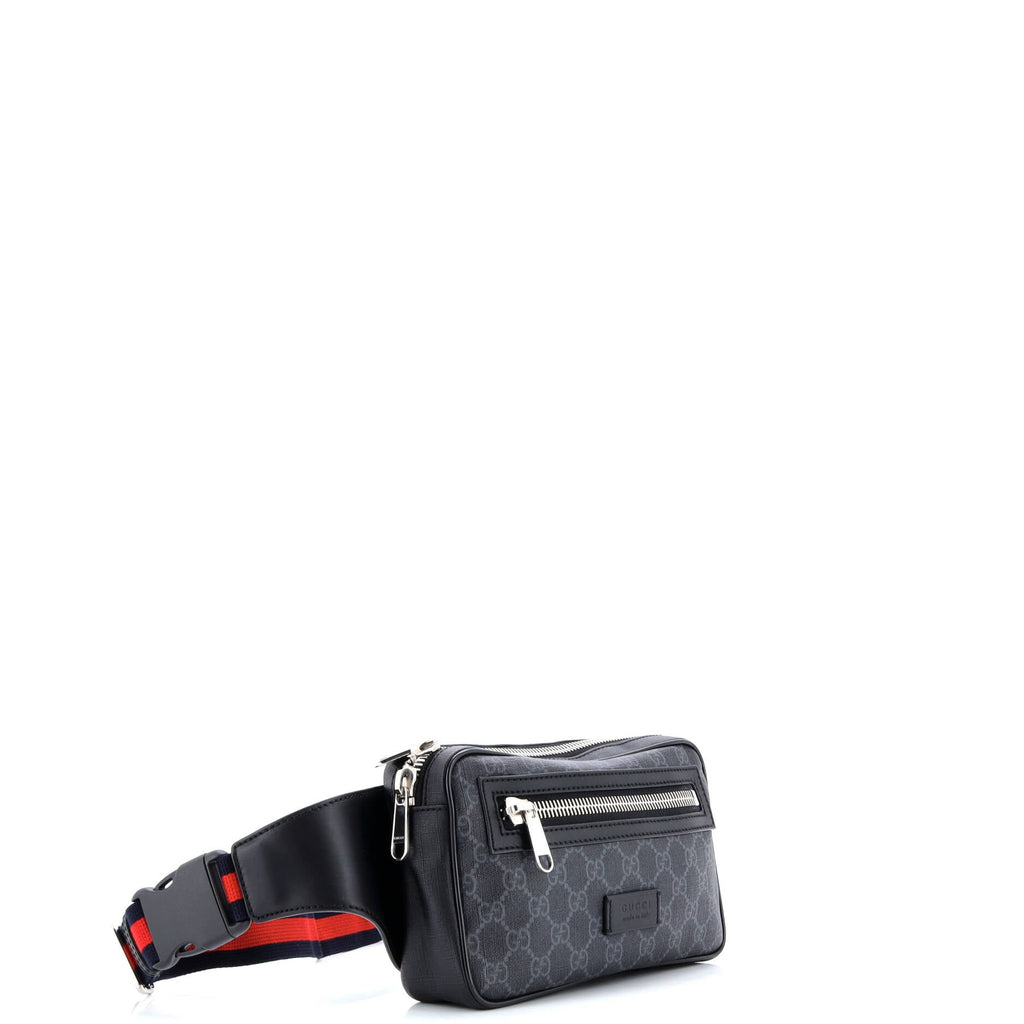 Soft Zip Belt Bag GG Coated Canvas Small