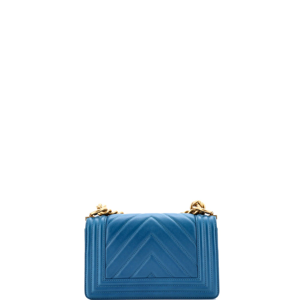 Boy Flap Bag Chevron Lambskin Small