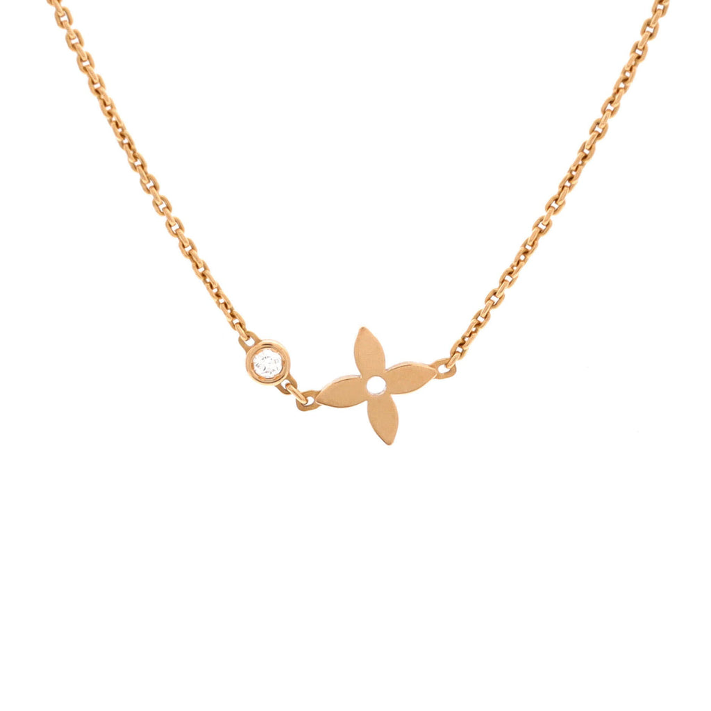 Monogram Idylle Necklace 18K Rose Gold with Diamond