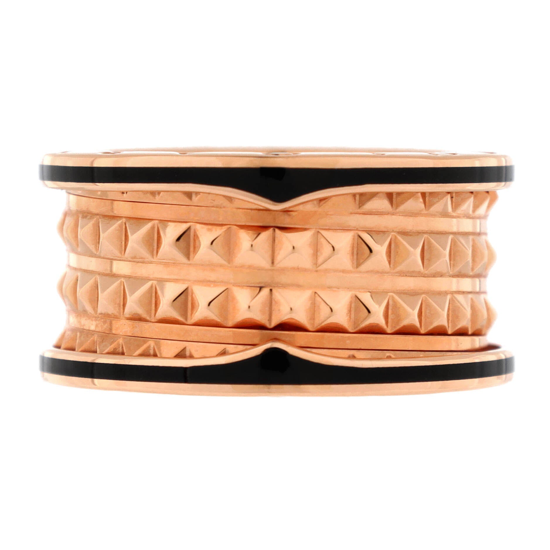 B.Zero1 Rock Four Band Ring 18K Rose Gold and Ceramic