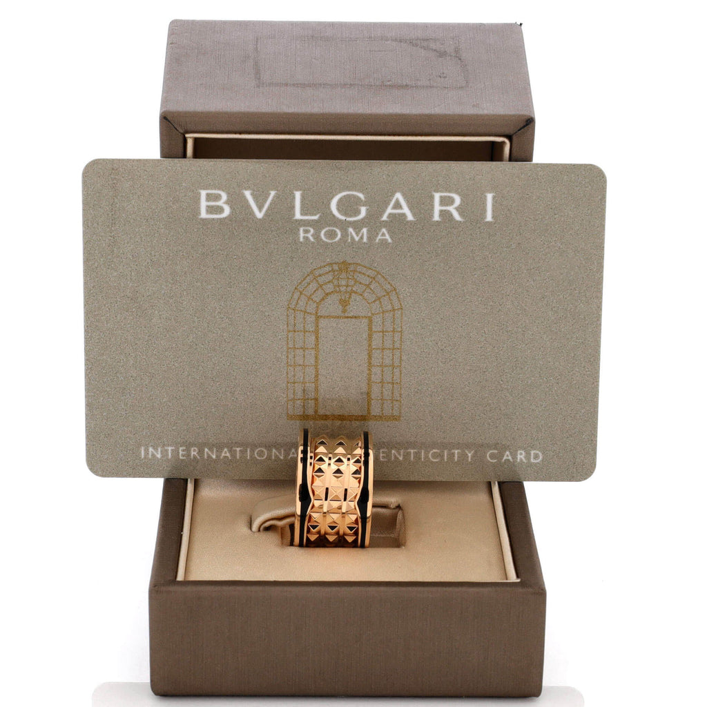 B.Zero1 Rock Four Band Ring 18K Rose Gold and Ceramic