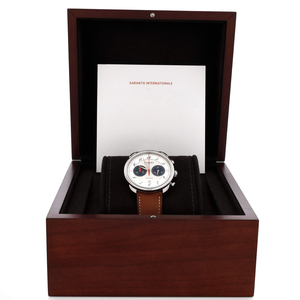 Arceau Chronograph Automatic Watch Stainless Steel and Leather 43