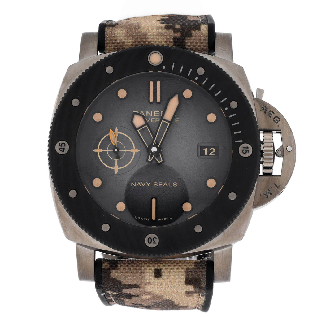 Submersible Navy Seals Titanio Limited Edition Automatic Watch Brushed Titanium with Carbotech 47