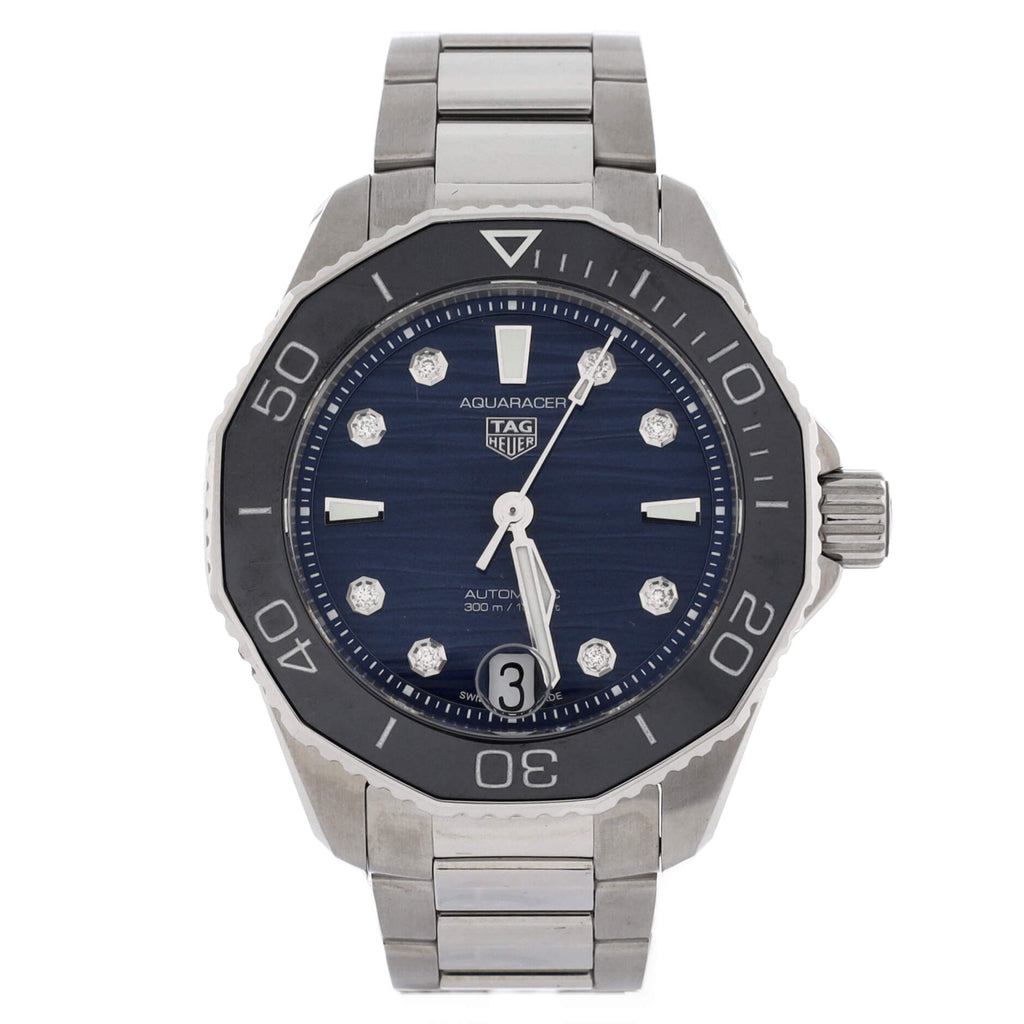 Aqua Racer Professional 300M Automatic Watch Stainless Steel with Ceramic and Diamond Markers 36