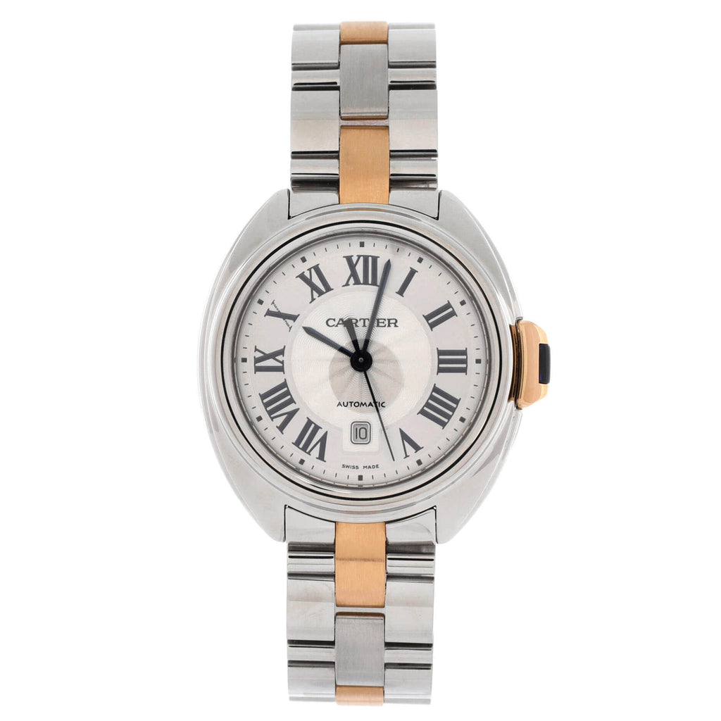 Cle de Cartier Automatic Watch Stainless Steel and Rose Gold 31