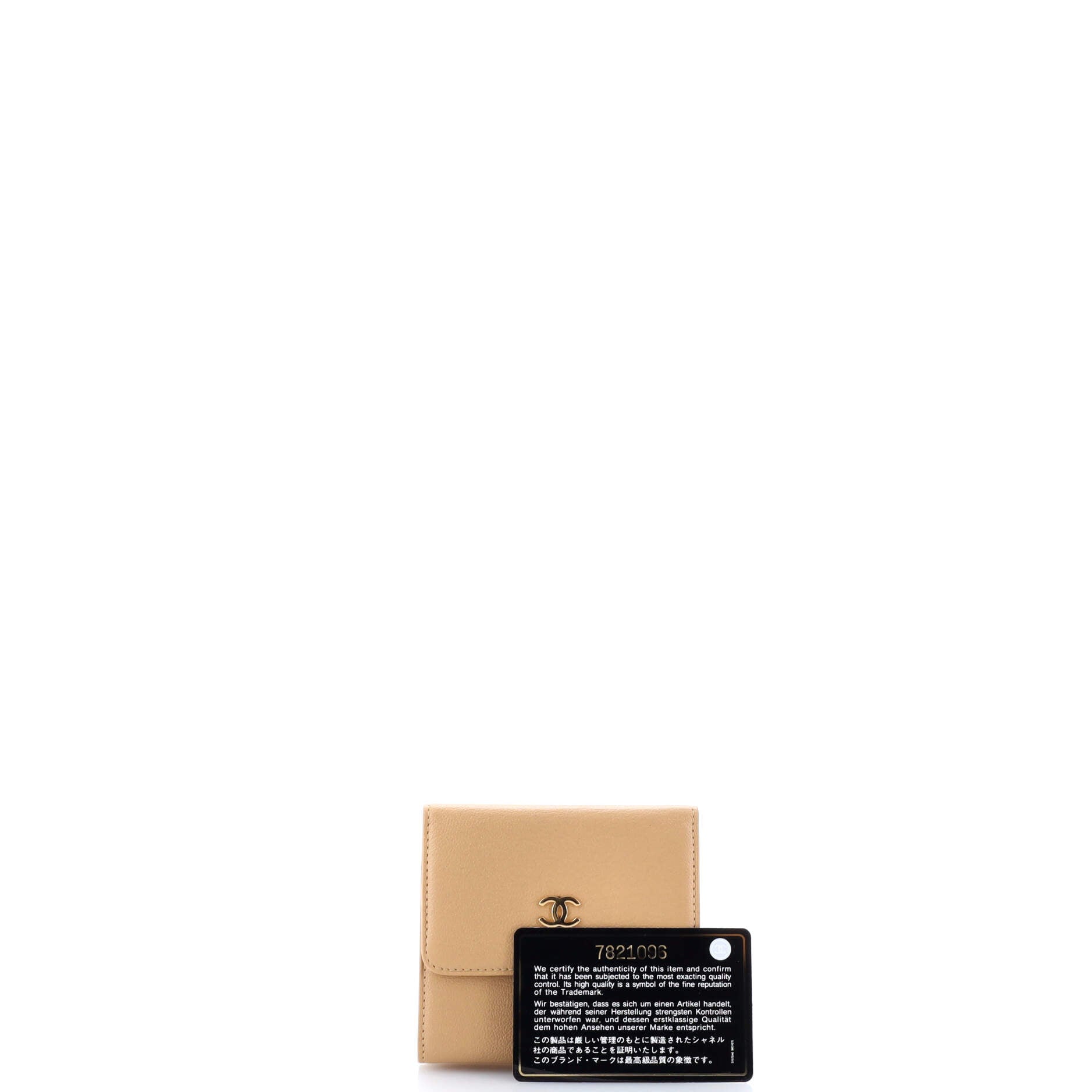 CC Trifold Flap Wallet Goatskin Small