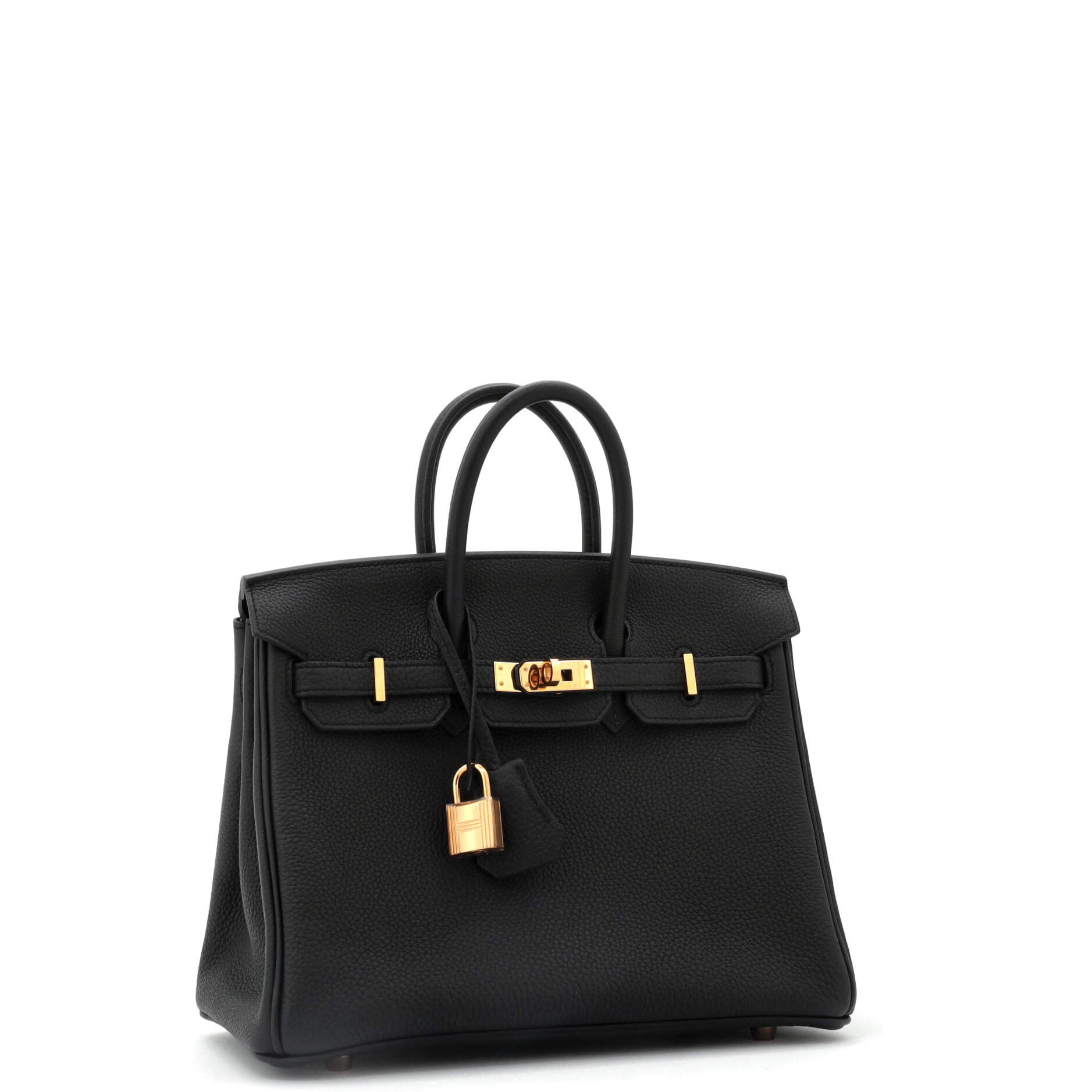 Birkin Handbag Noir Togo with Rose Gold Hardware 25