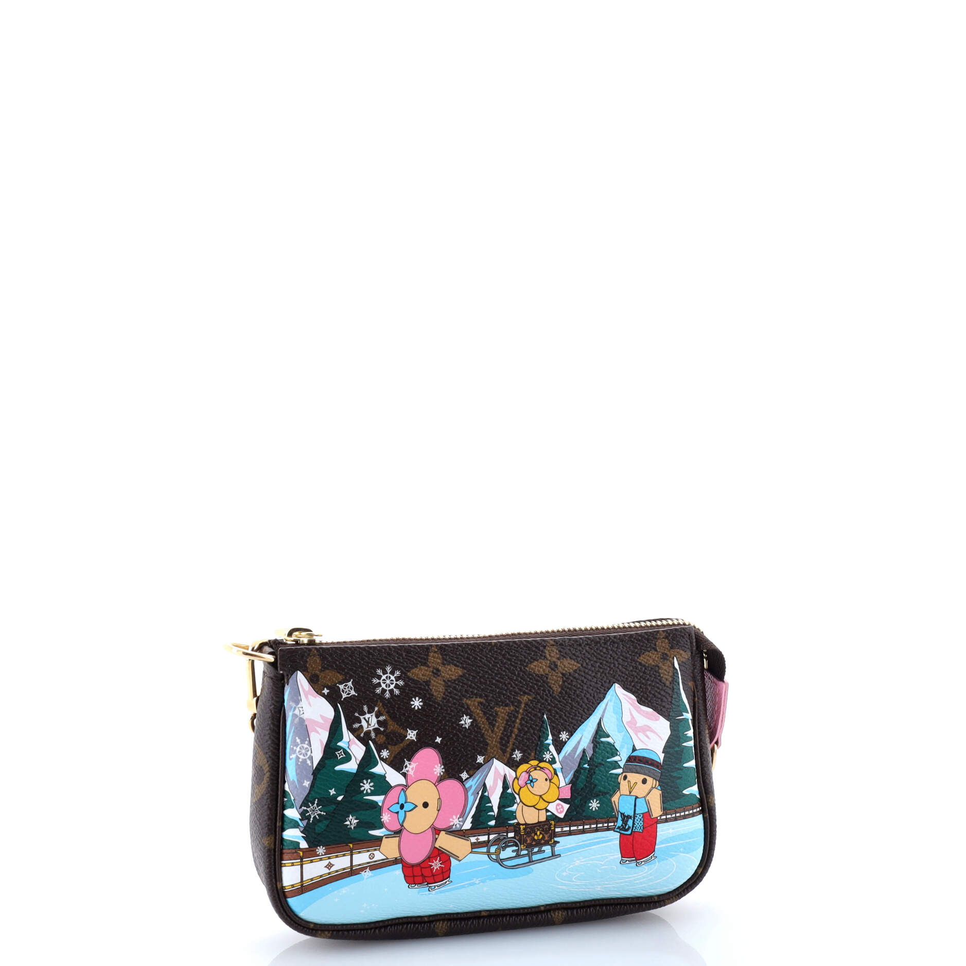 Pochette Accessoires Limited Edition Vivienne Xmas Monogram Canvas Mini