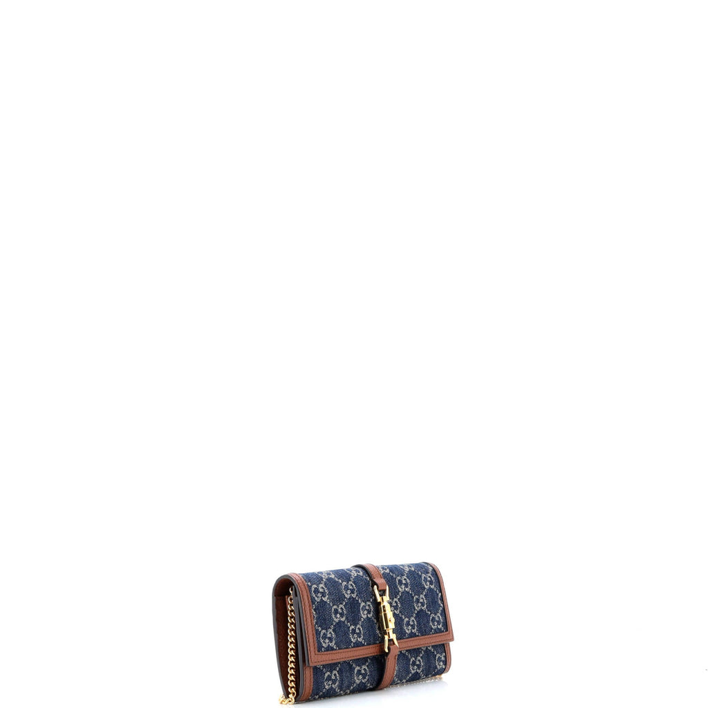 Jackie 1961 Continental Chain Wallet GG Denim