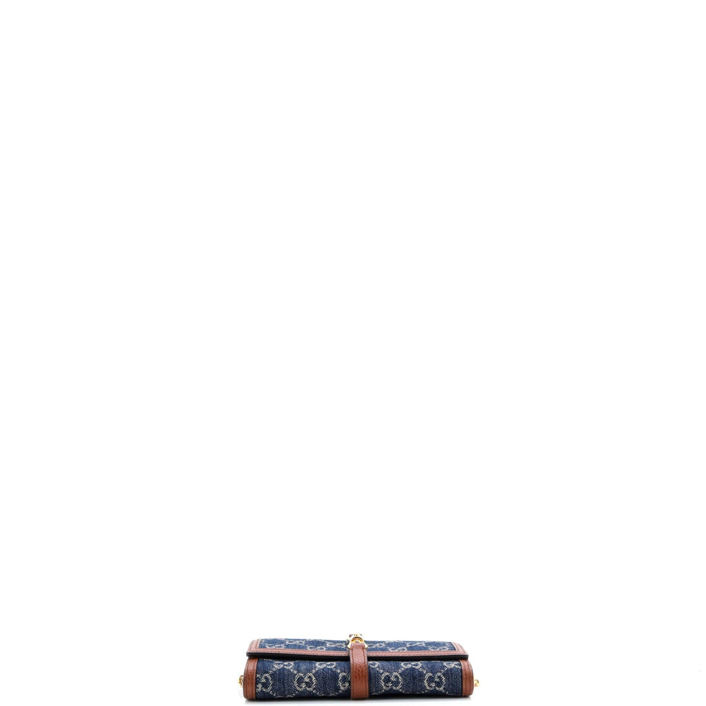 Jackie 1961 Continental Chain Wallet GG Denim