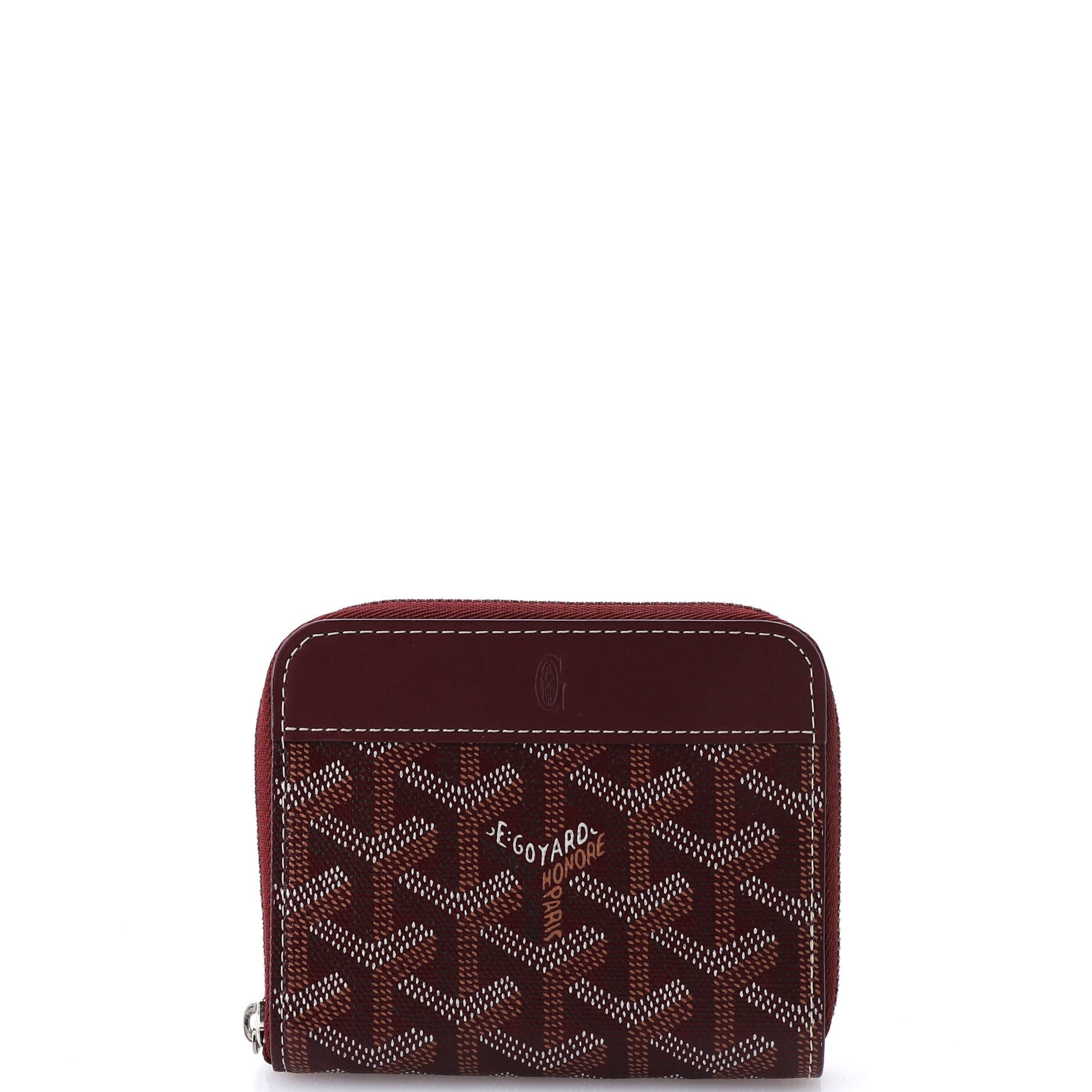 Matignon Zip Wallet Coated Canvas with Leather PM