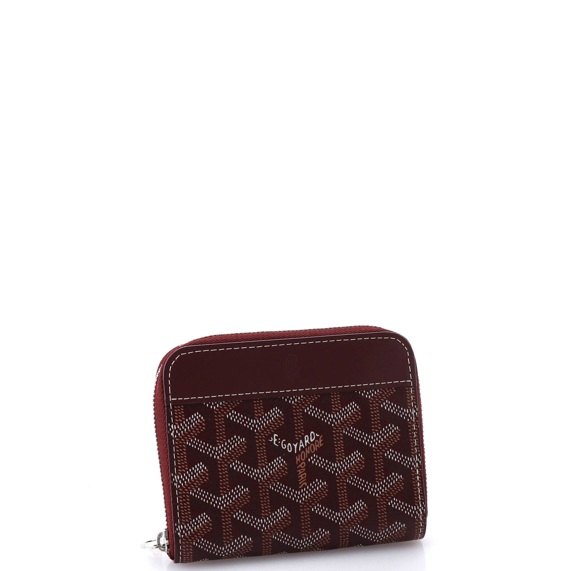 Matignon Zip Wallet Coated Canvas with Leather PM
