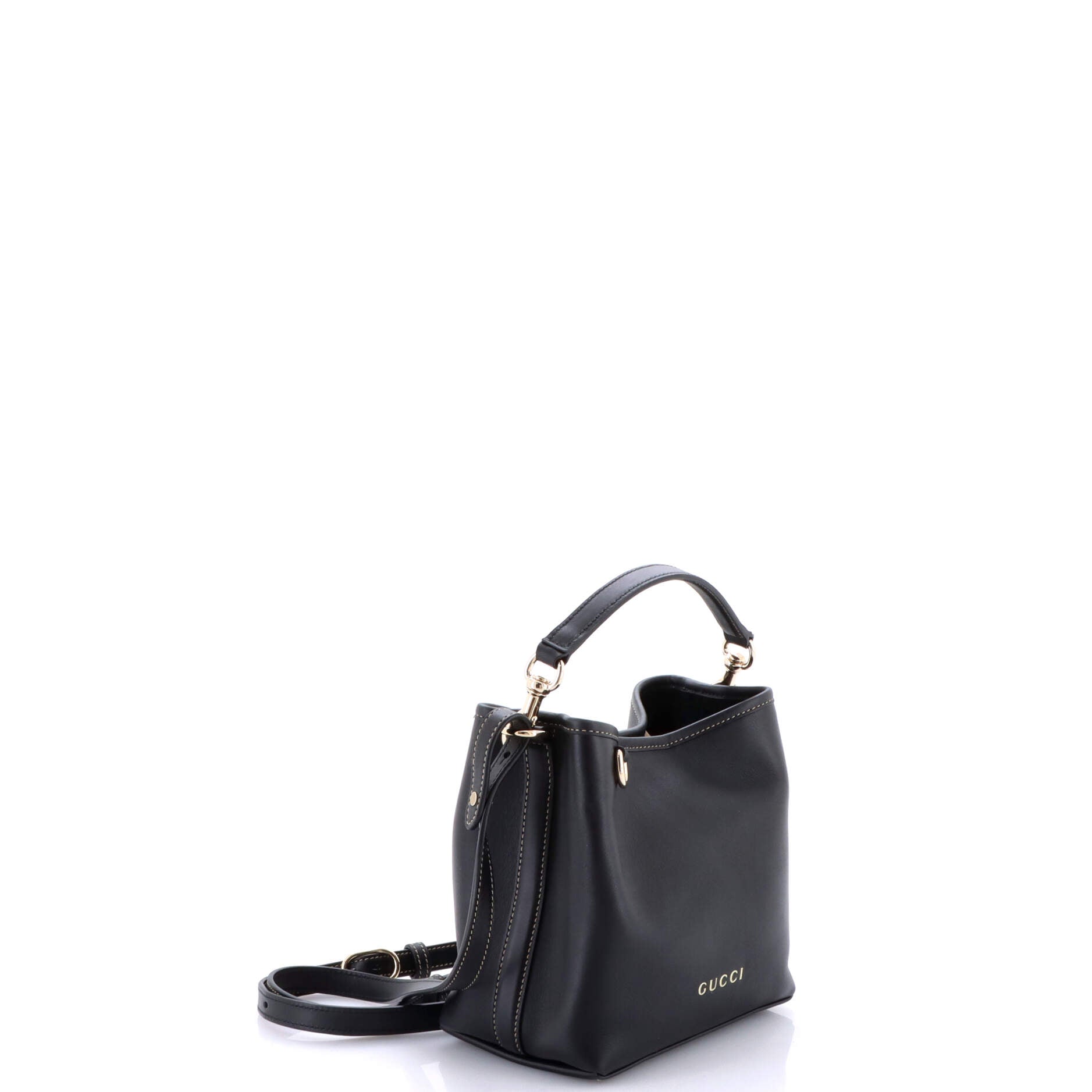 Emblem Bucket Bag Leather Small