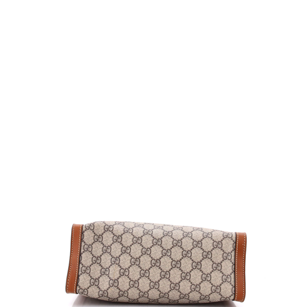 Padlock Chain Tote GG Coated Canvas with Leather Small