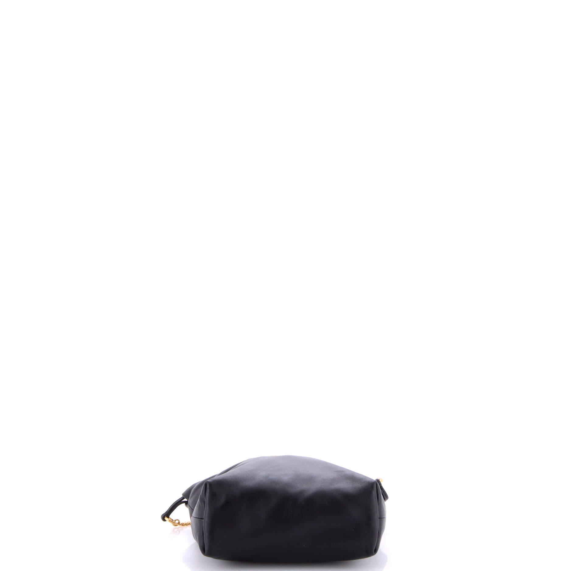 VLogo Drawstring Bucket Bag Leather Mini