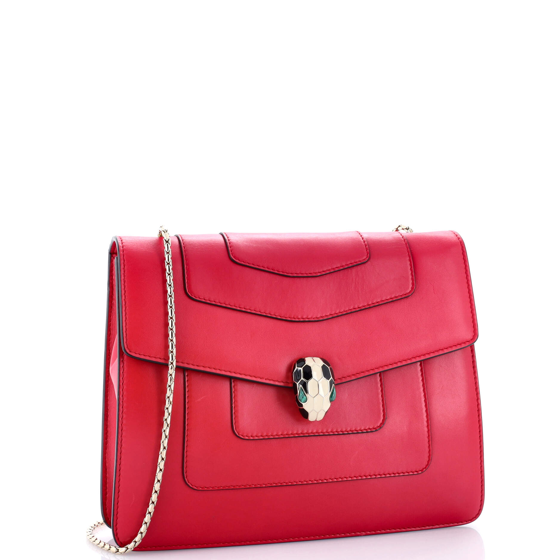Serpenti Forever Square Shoulder Bag Leather Medium